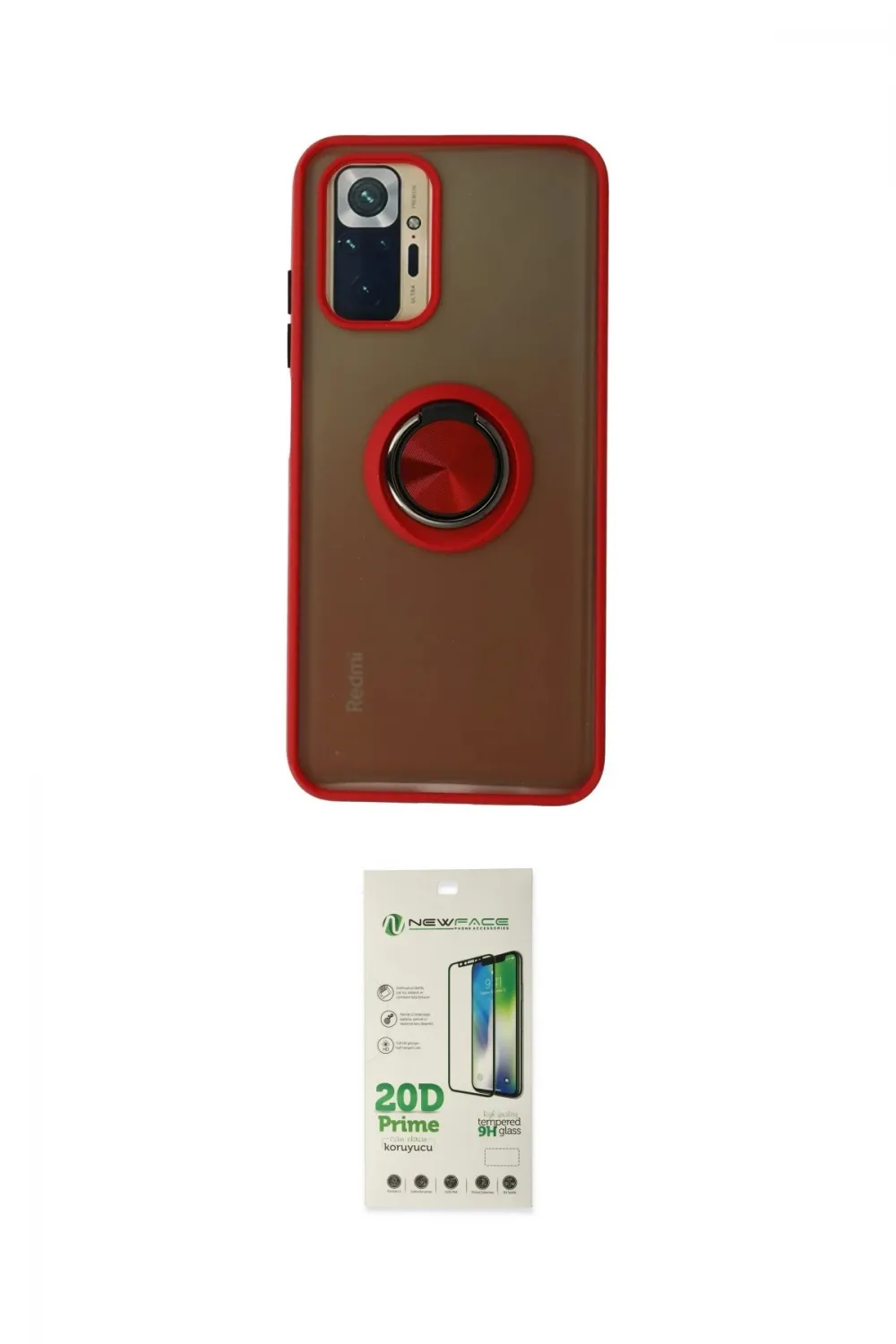 ieg™ Redmi Note 10 Kılıf Yörünge Çizgi - Siyah 20D Premium Cam Ekran Koruyucu