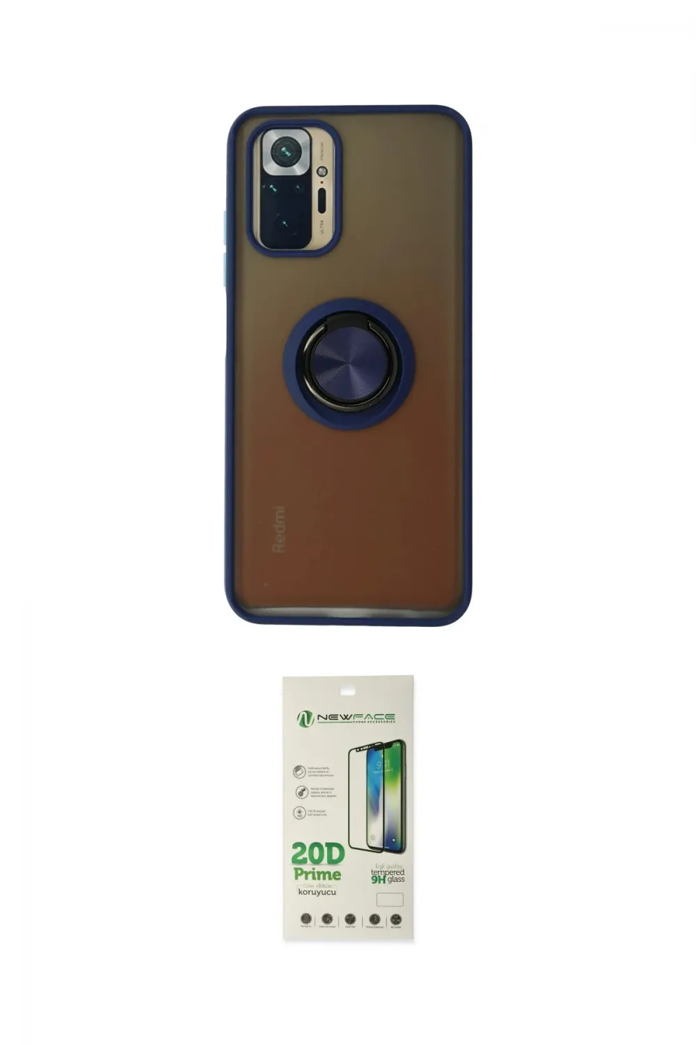 ieg™ Redmi Note 10 Kılıf Yörünge Çizgi - Siyah 20D Premium Cam Ekran Koruyucu