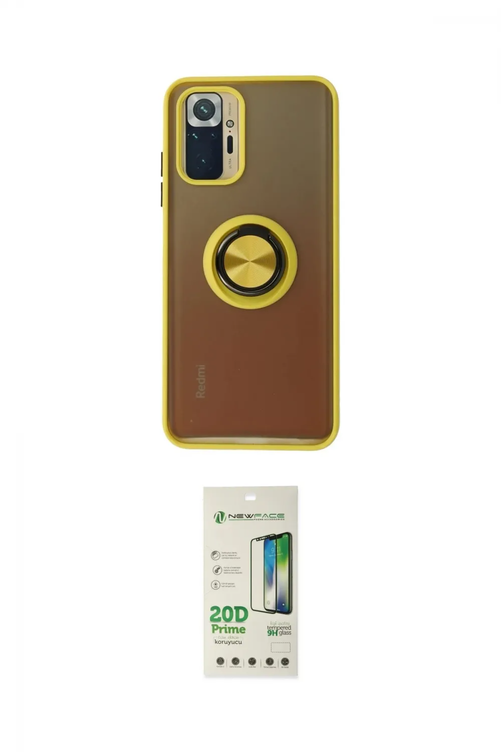 ieg™ Redmi Note 10 Kılıf Yörünge Çizgi - Siyah 20D Premium Cam Ekran Koruyucu