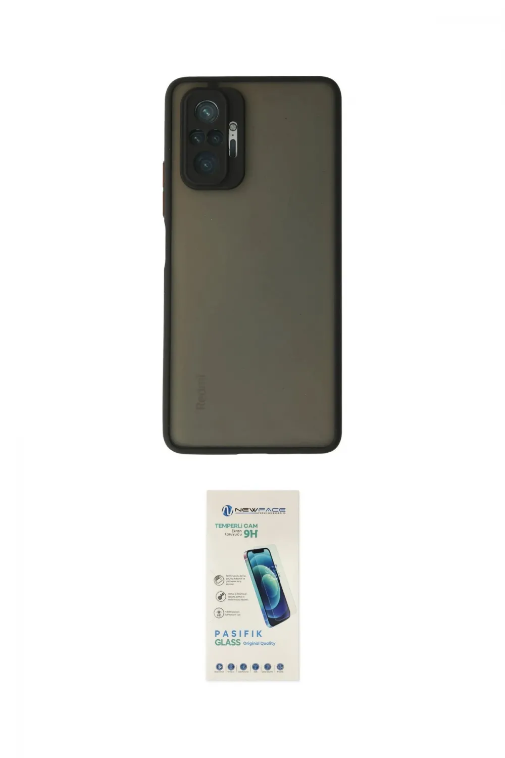 ieg™ Redmi Note 10 Pro Kılıf Ahenk Çizgi Serisi - Şeffaf Pasifik Cam Ekran Koruyucu