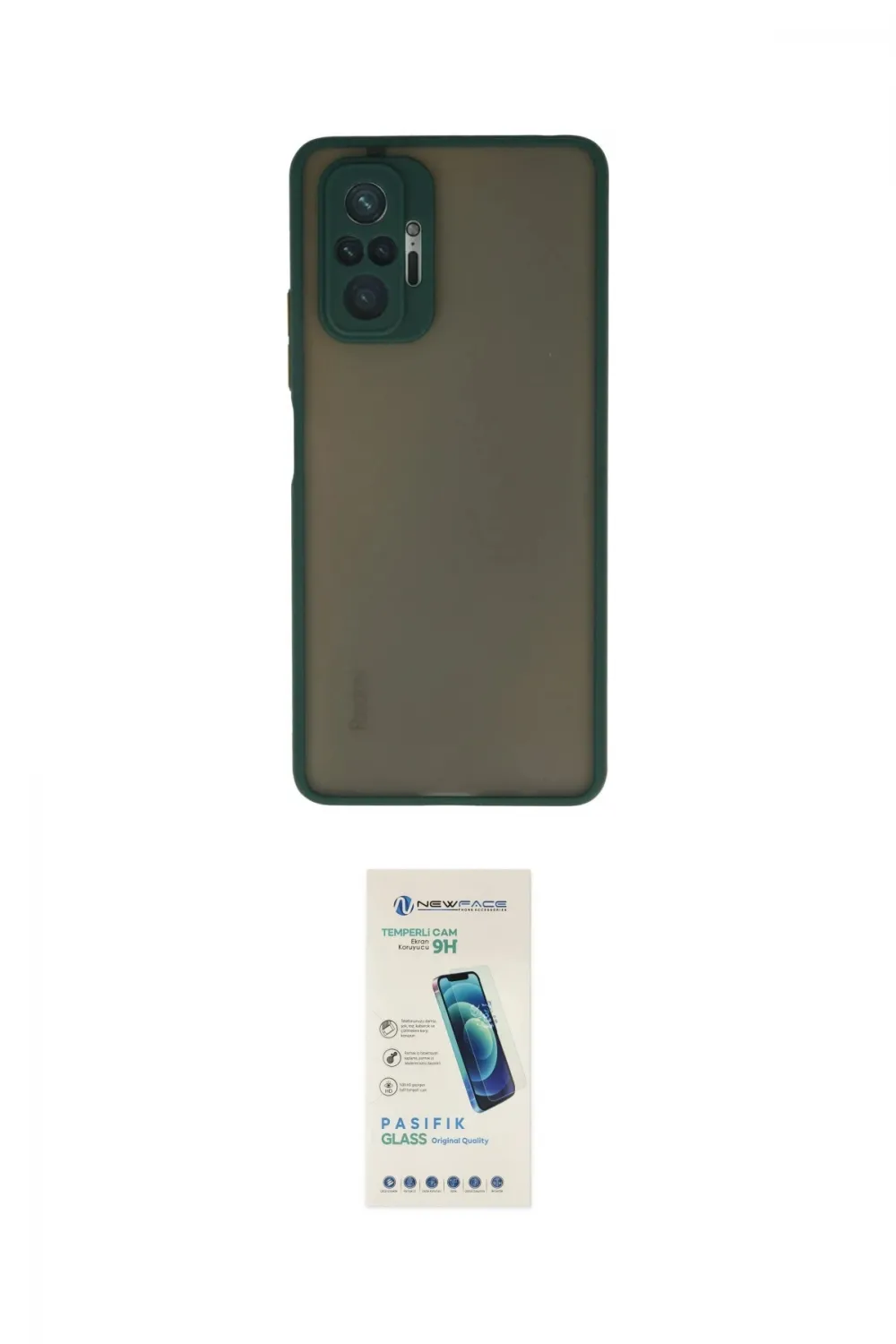ieg™ Redmi Note 10 Pro Kılıf Ahenk Çizgi Serisi - Şeffaf Pasifik Cam Ekran Koruyucu