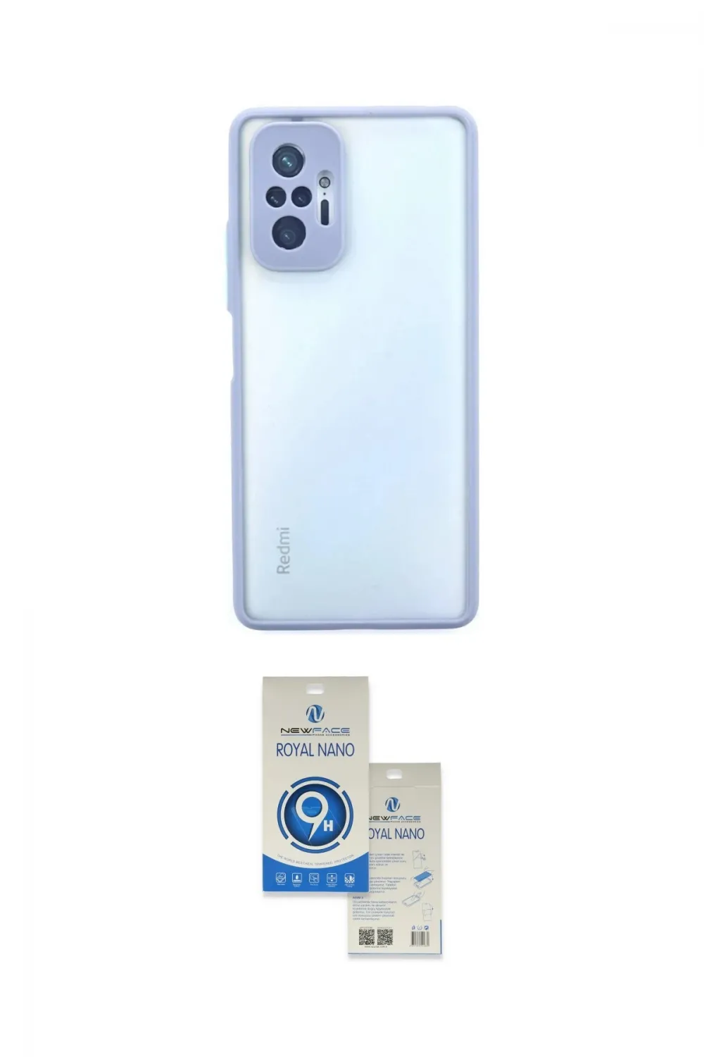 ieg™ Redmi Note 10 Pro Kılıf Ahenk Çizgi Serisi - Şeffaf Royal Nano Ekran Koruyucu