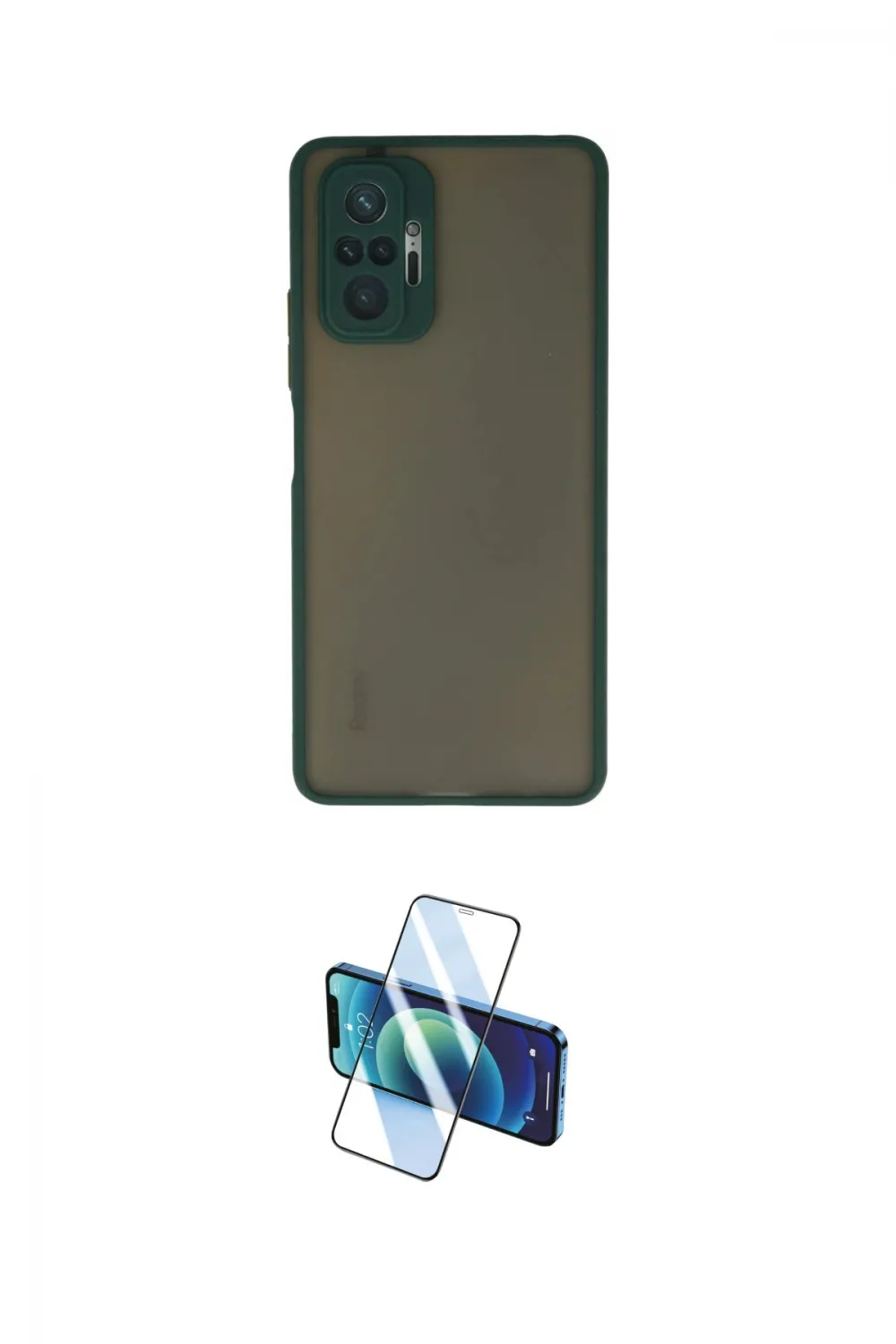 ieg™ Redmi Note 10 Pro Kılıf Ahenk Çizgi Serisi - Siyah 3D Antistatik Cam Ekran Koruyucu