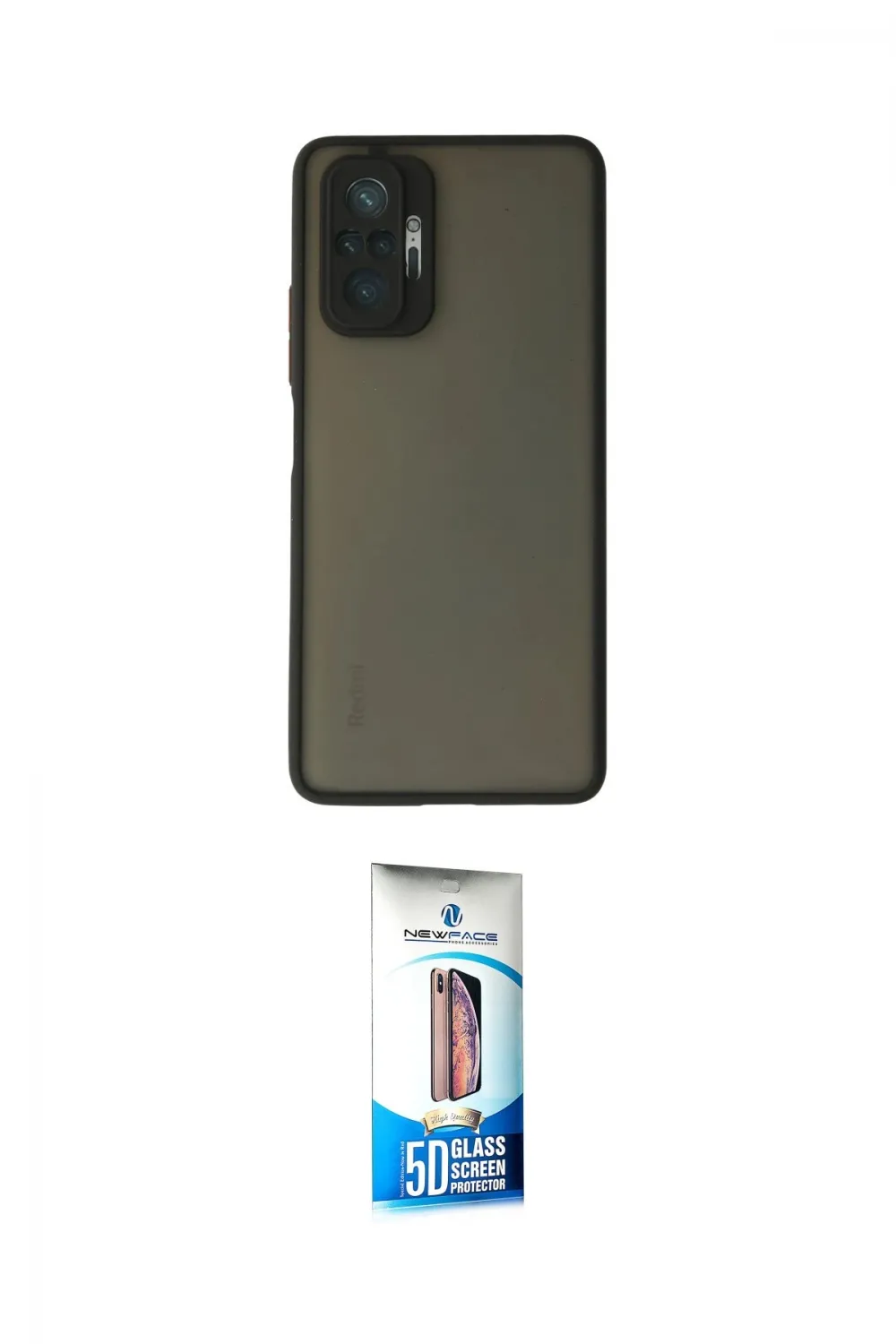 ieg™ Redmi Note 10 Pro Kılıf Ahenk Çizgi Serisi - Siyah 5D Eko Cam Ekran Koruyucu