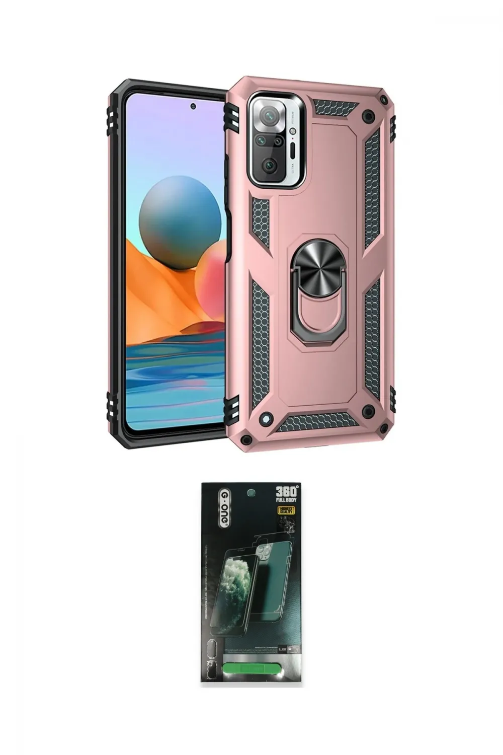 ieg™ Redmi Note 10 Pro Kılıf Ahenk Klasik Koleksiyonu - Şeffaf 360 Full Body Arka Koruyucu