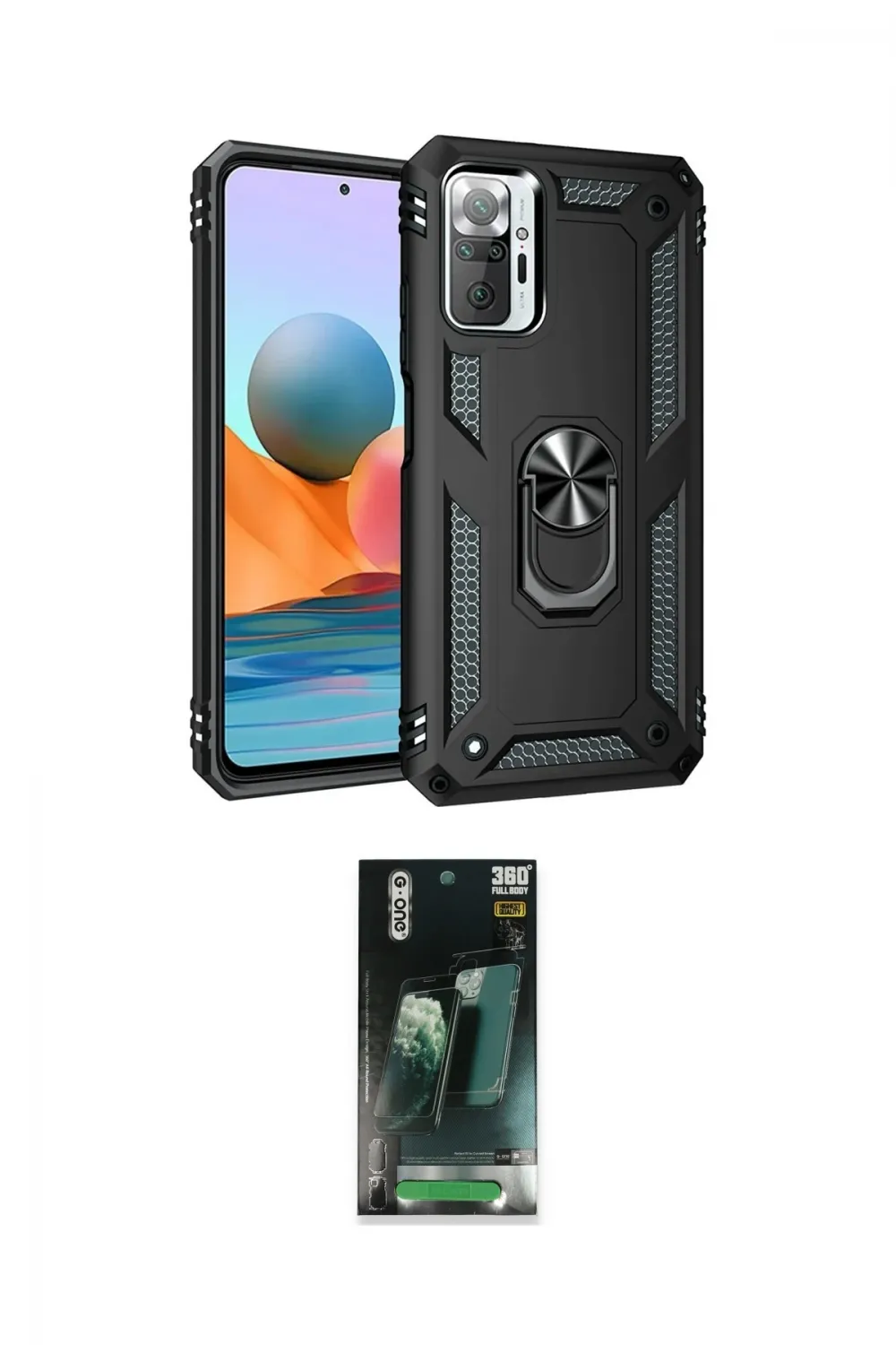 ieg™ Redmi Note 10 Pro Kılıf Ahenk Klasik Koleksiyonu - Şeffaf 360 Full Body Arka Koruyucu