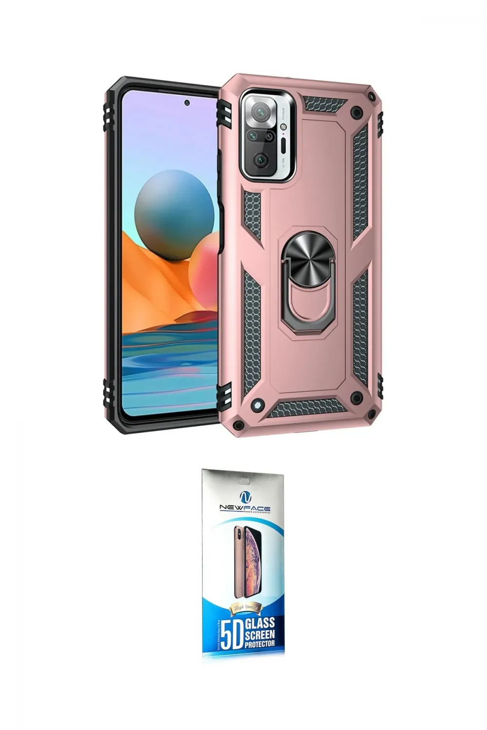 ieg™ Redmi Note 10 Pro Kılıf Ahenk Klasik Koleksiyonu - Siyah 5D Eko Cam Ekran Koruyucu