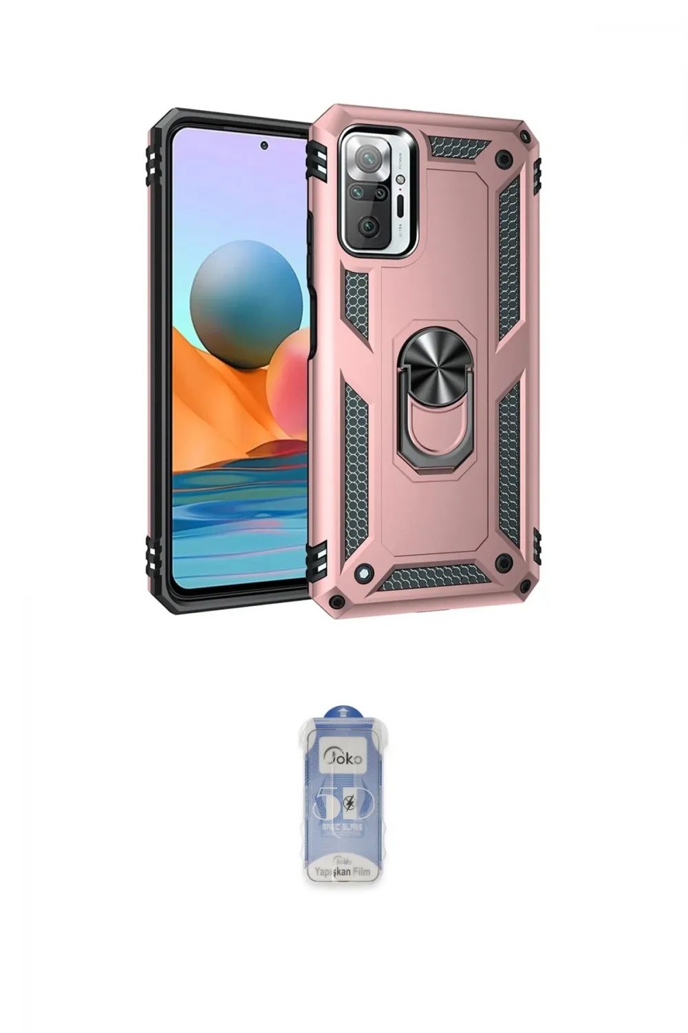 ieg™ Redmi Note 10 Pro Kılıf Ahenk Klasik Koleksiyonu - Siyah Joko Magic 5D Cam