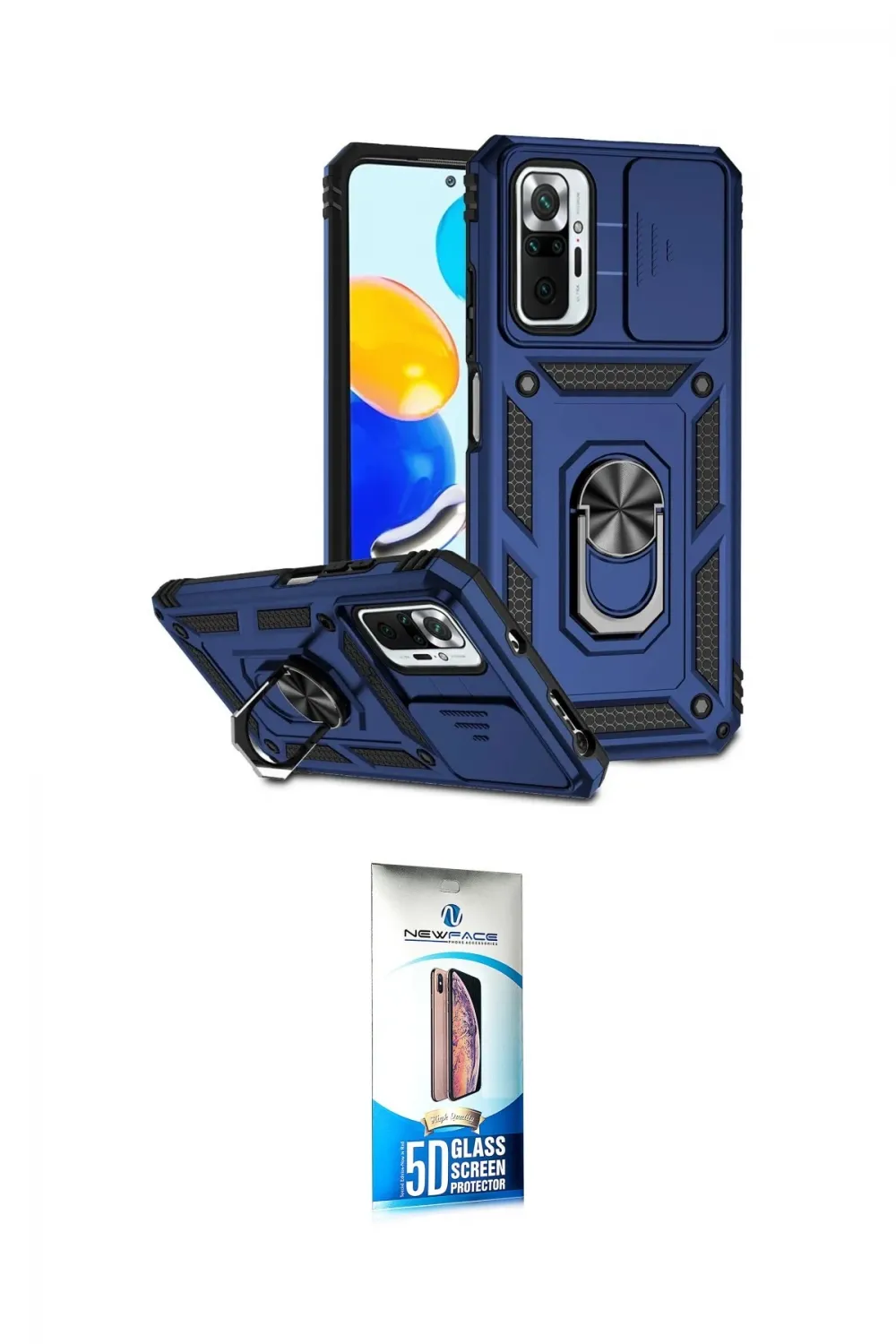 ieg™ Redmi Note 10 Pro Kılıf Ahenk Klasik - Siyah 5D Eko Cam Ekran Koruyucu