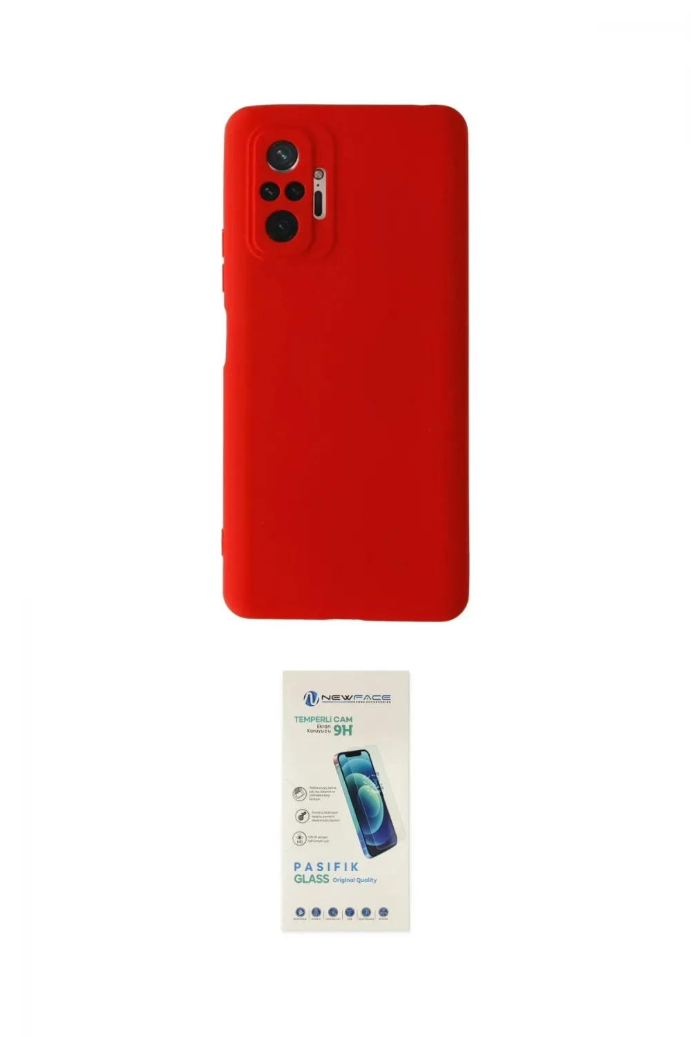 ieg™ Redmi Note 10 Pro Kılıf Ahenk Serisi - Şeffaf Pasifik Cam Ekran Koruyucu