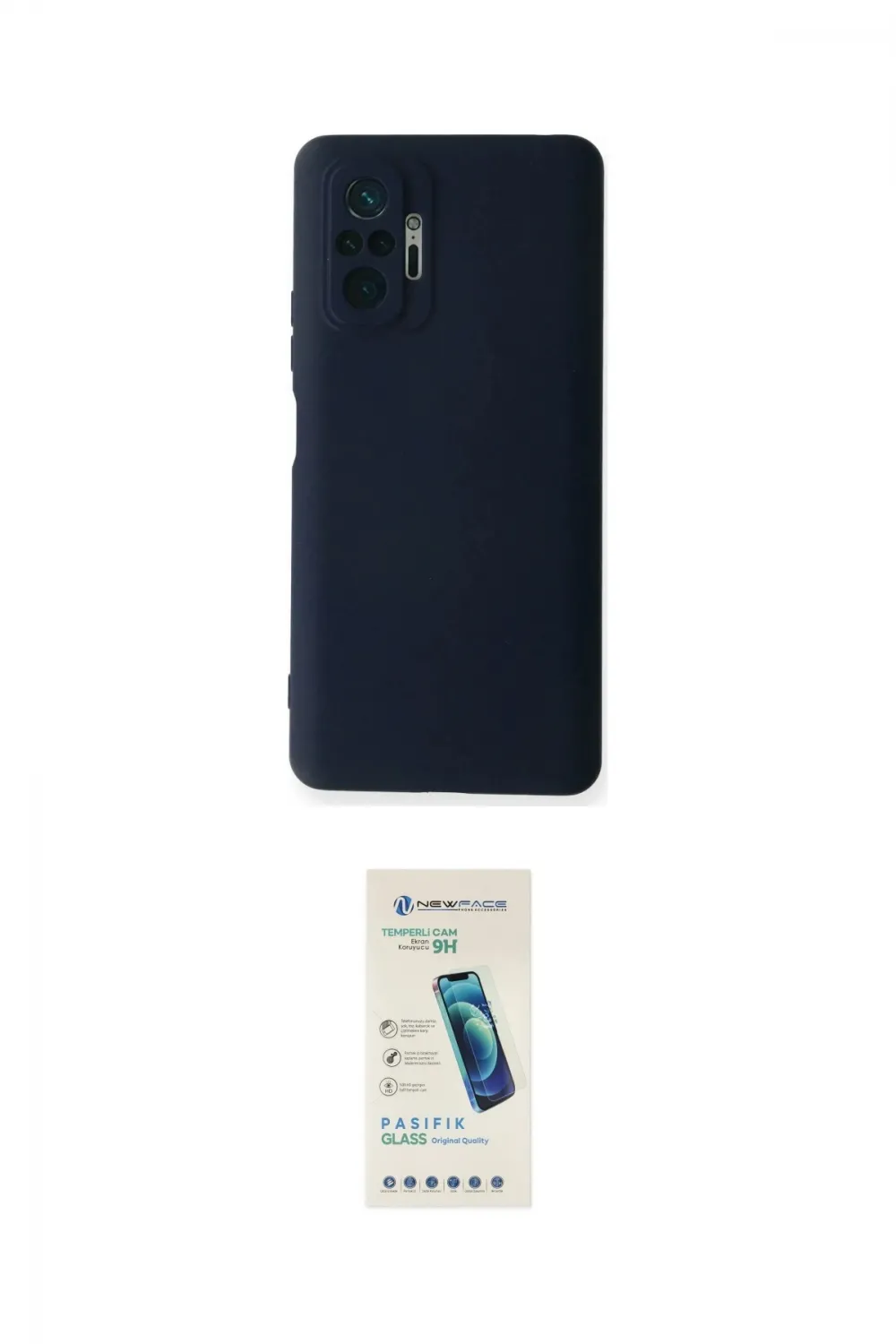 ieg™ Redmi Note 10 Pro Kılıf Ahenk Serisi - Şeffaf Pasifik Cam Ekran Koruyucu