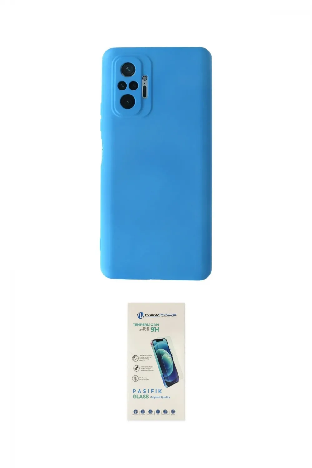ieg™ Redmi Note 10 Pro Kılıf Ahenk Serisi - Şeffaf Pasifik Cam Ekran Koruyucu