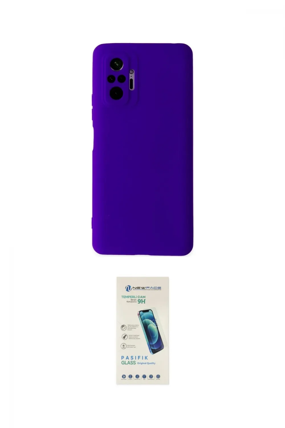 ieg™ Redmi Note 10 Pro Kılıf Ahenk Serisi - Şeffaf Pasifik Cam Ekran Koruyucu
