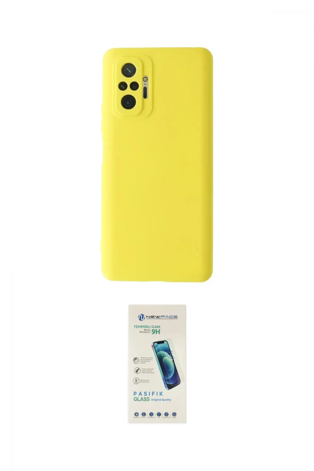 ieg™ Redmi Note 10 Pro Kılıf Ahenk Serisi - Şeffaf Pasifik Cam Ekran Koruyucu