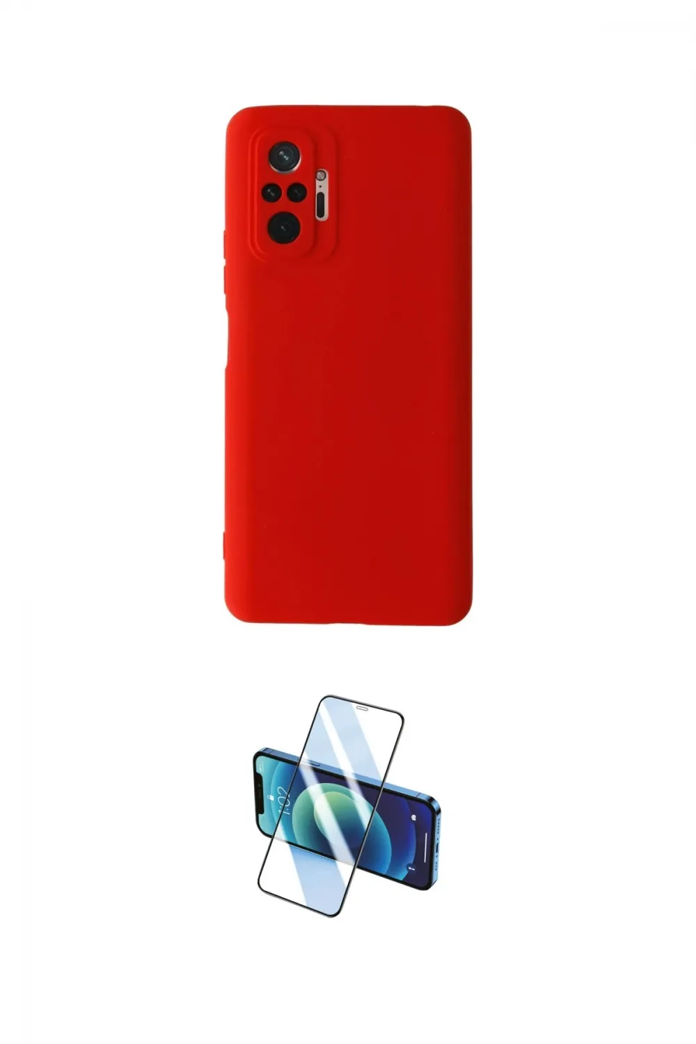 ieg™ Redmi Note 10 Pro Kılıf Ahenk Serisi - Siyah 3D Antistatik Cam Ekran Koruyucu