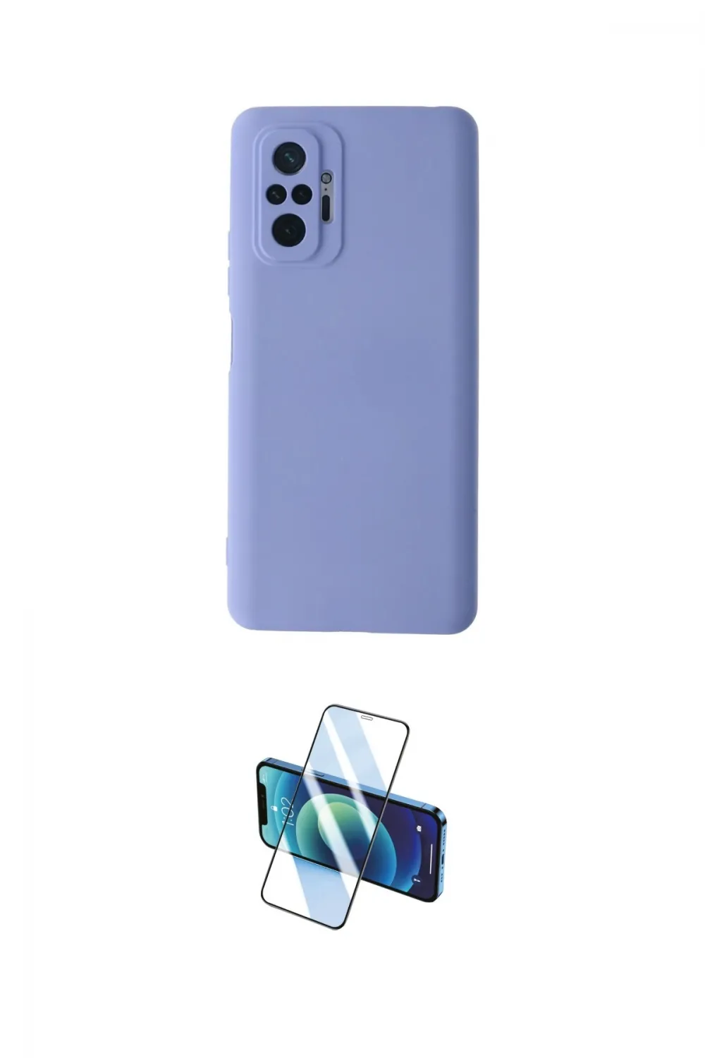 ieg™ Redmi Note 10 Pro Kılıf Ahenk Serisi - Siyah 3D Antistatik Cam Ekran Koruyucu