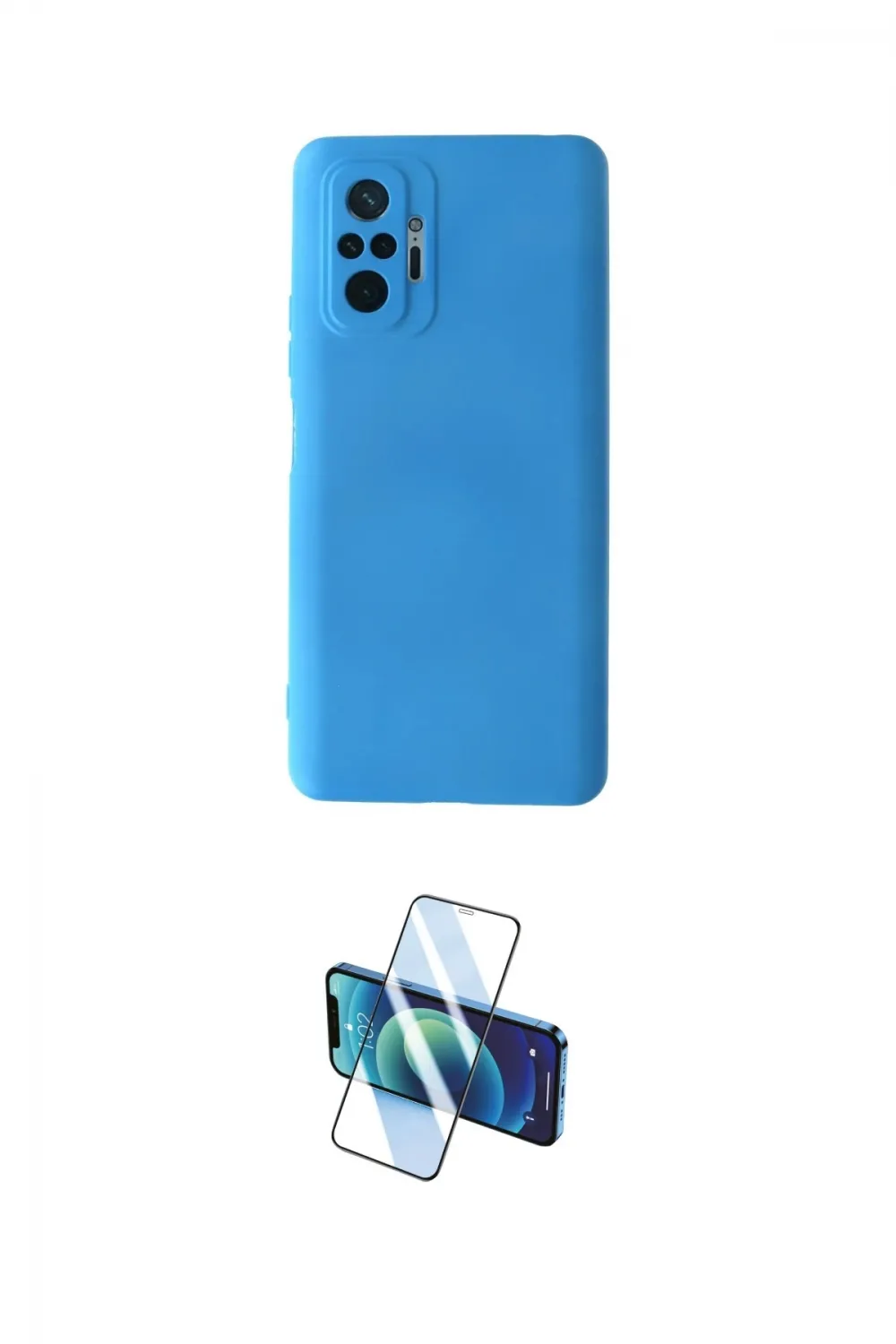 ieg™ Redmi Note 10 Pro Kılıf Ahenk Serisi - Siyah 3D Antistatik Cam Ekran Koruyucu