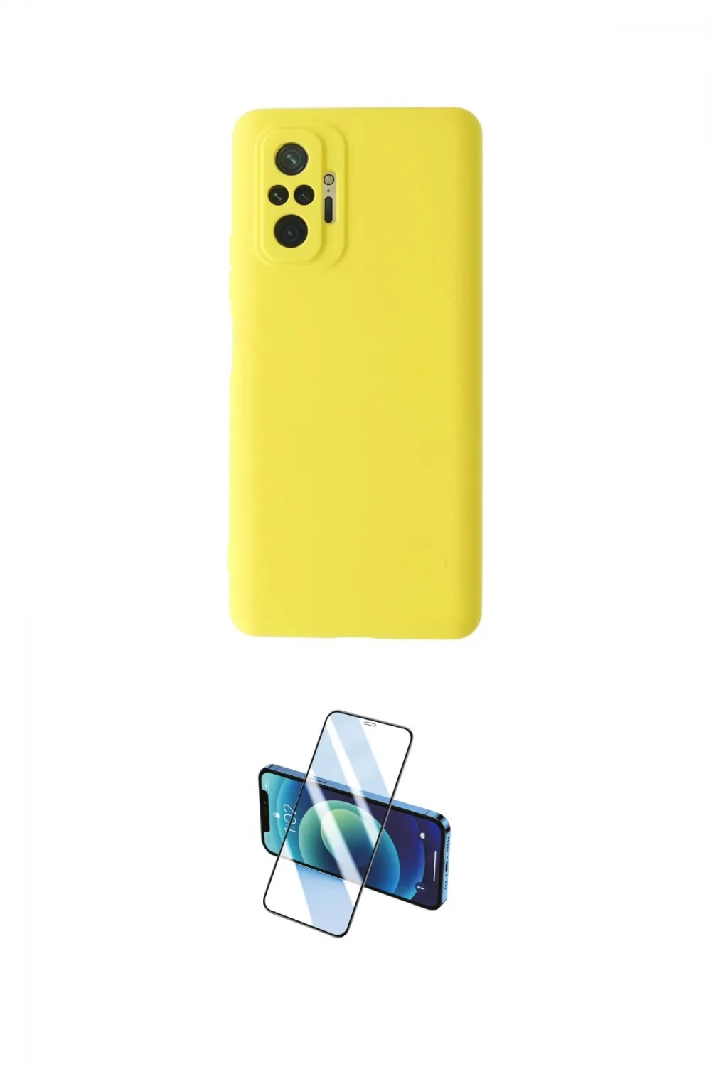 ieg™ Redmi Note 10 Pro Kılıf Ahenk Serisi - Siyah 3D Antistatik Cam Ekran Koruyucu