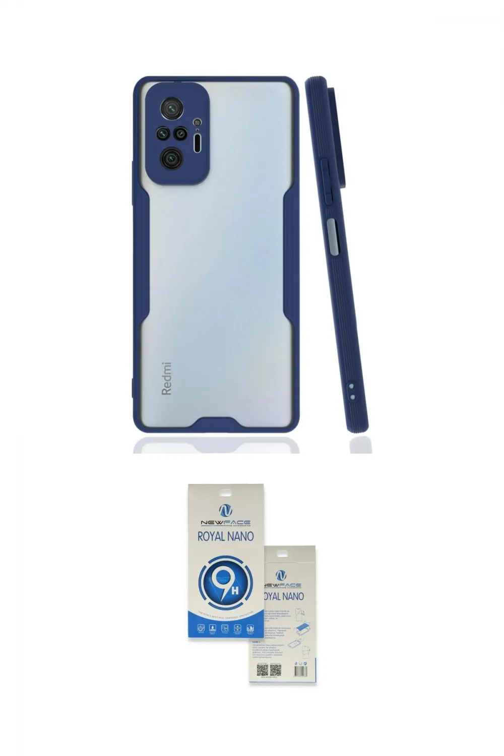 ieg™ Redmi Note 10 Pro Kılıf Atlas Asil Serisi - Şeffaf Royal Nano Ekran Koruyucu