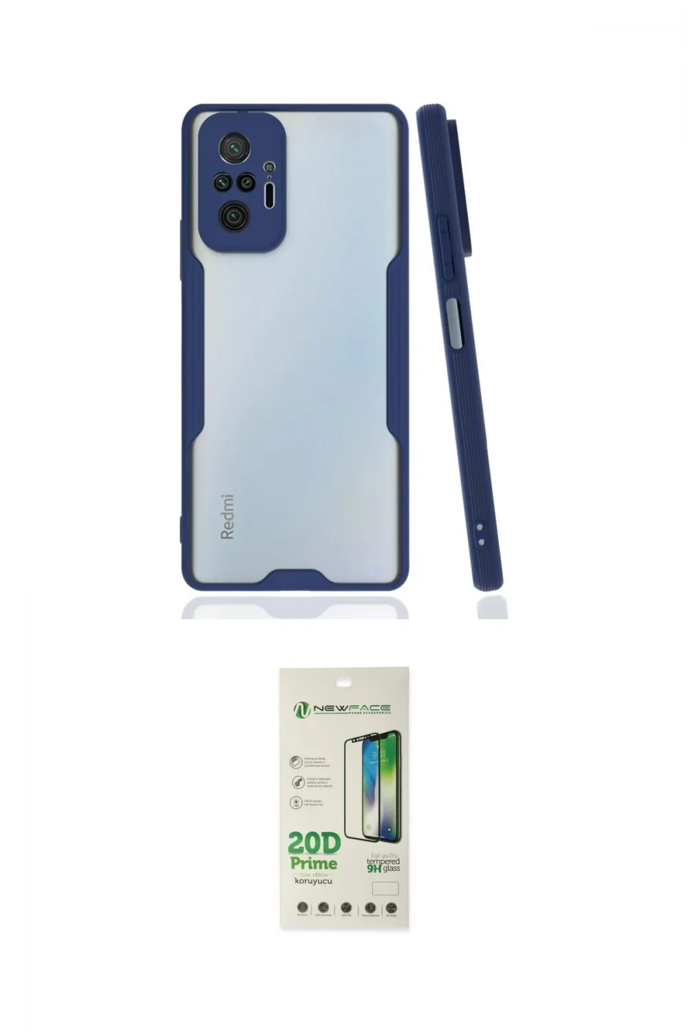 ieg™ Redmi Note 10 Pro Kılıf Atlas Asil Serisi - Siyah 20D Premium Cam Ekran Koruyucu