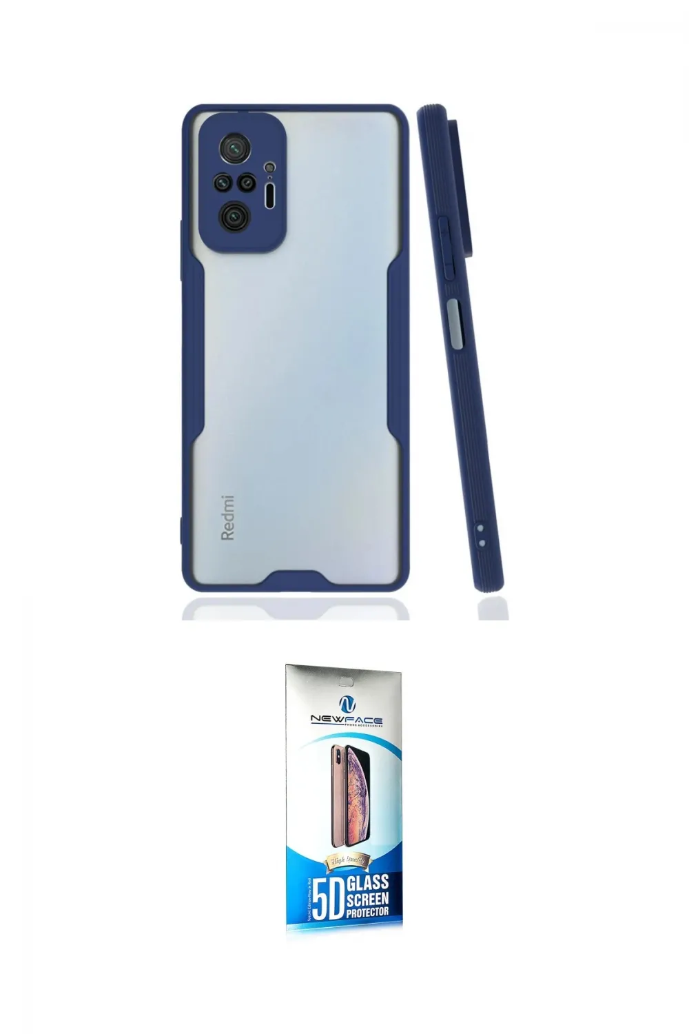 ieg™ Redmi Note 10 Pro Kılıf Atlas Asil Serisi - Siyah 5D Eko Cam Ekran Koruyucu