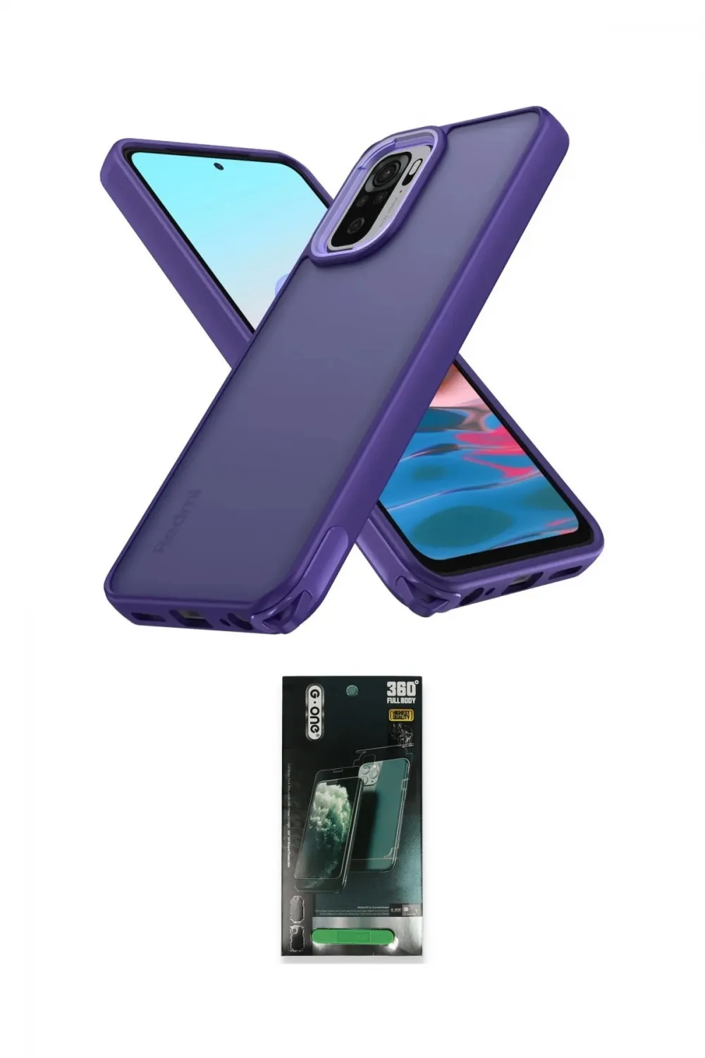ieg™ Redmi Note 10 Pro Kılıf Atlas Form - Şeffaf 360 Full Body Arka Koruyucu