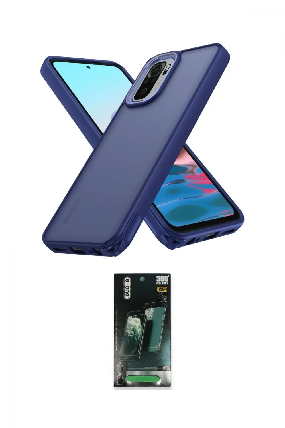 ieg™ Redmi Note 10 Pro Kılıf Atlas Form - Şeffaf 360 Full Body Arka Koruyucu