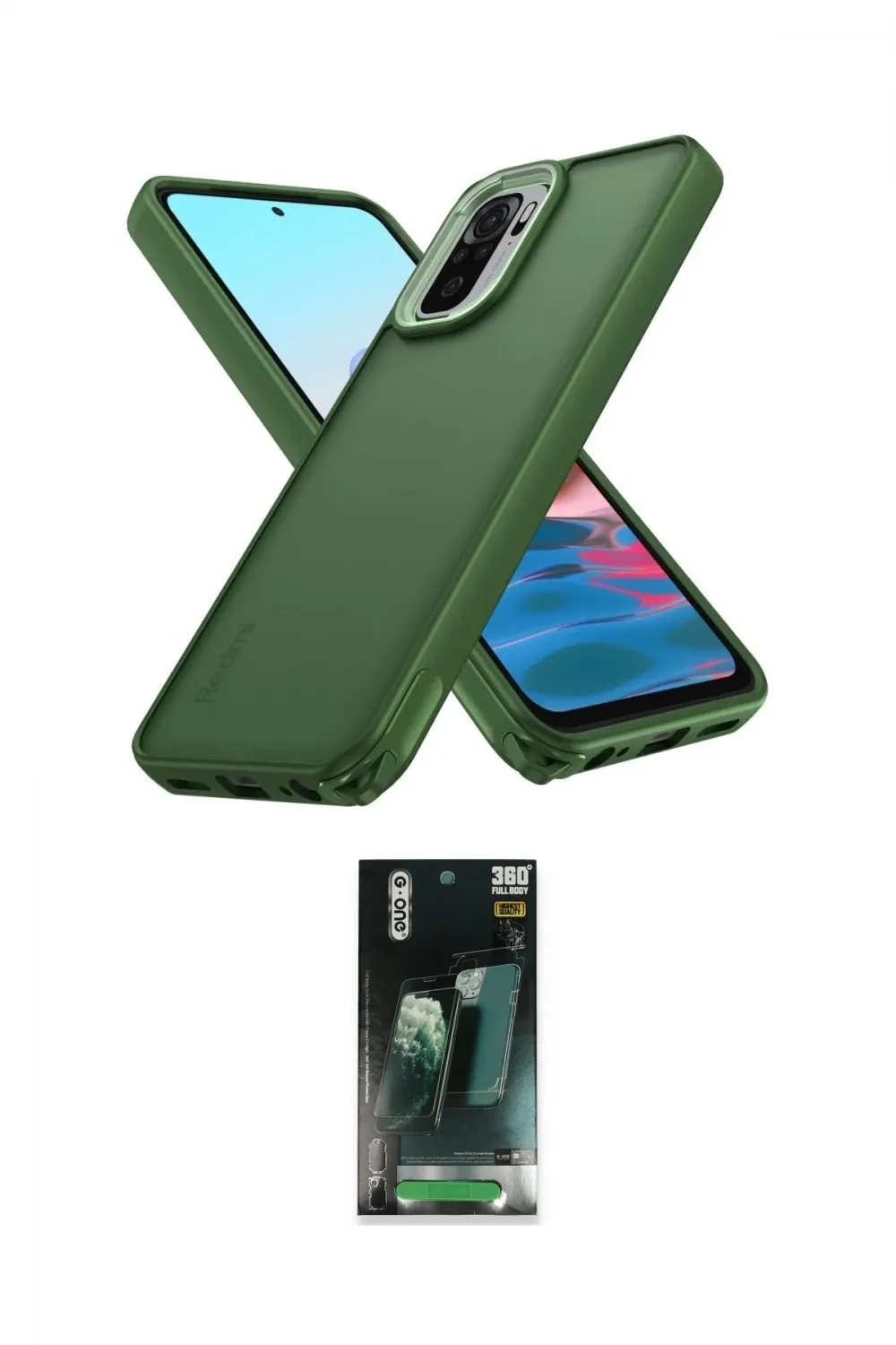 ieg™ Redmi Note 10 Pro Kılıf Atlas Form - Şeffaf 360 Full Body Arka Koruyucu