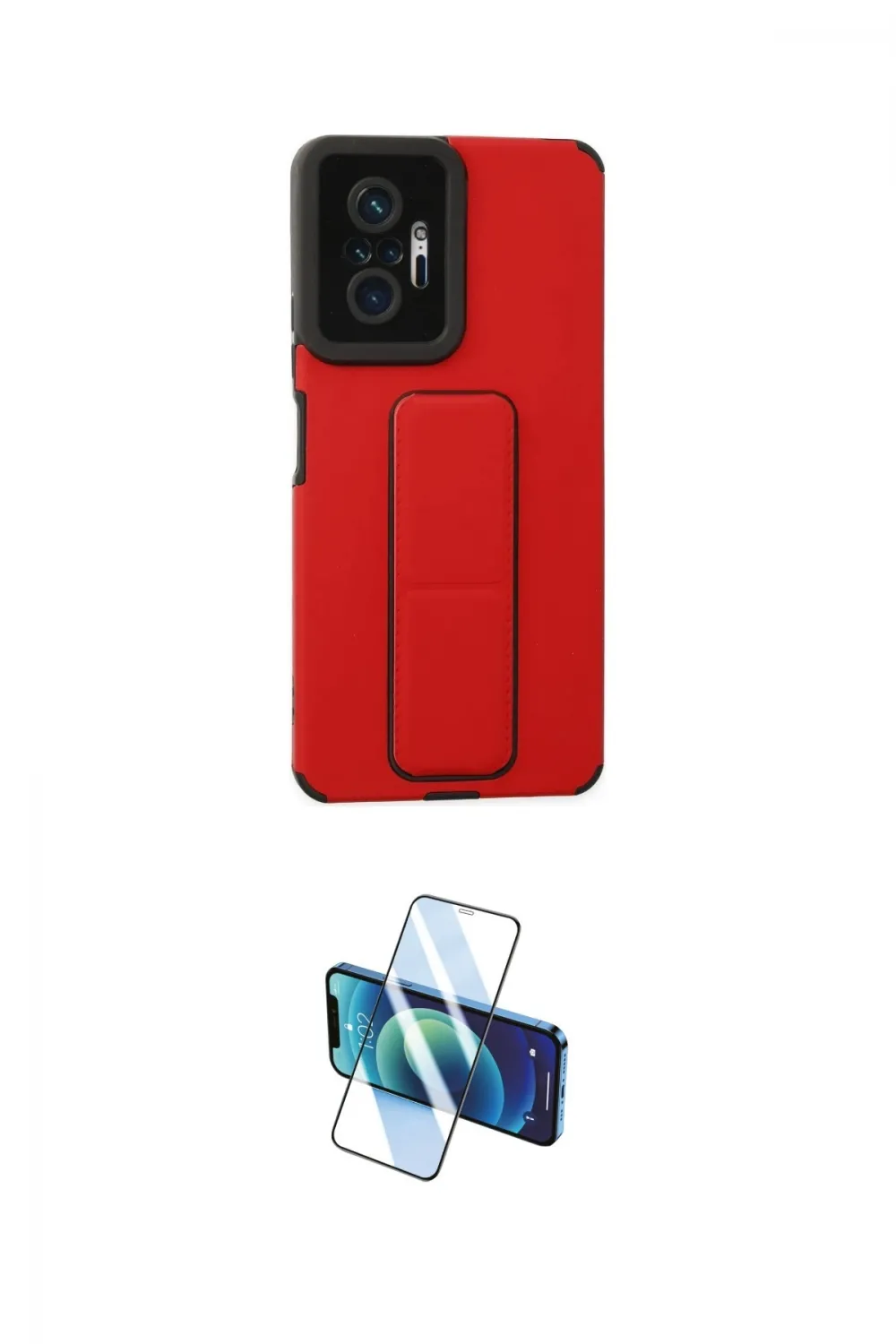 ieg™ Redmi Note 10 Pro Kılıf Çekirdek Yansıma - Siyah 3D Antistatik Cam Ekran Koruyucu