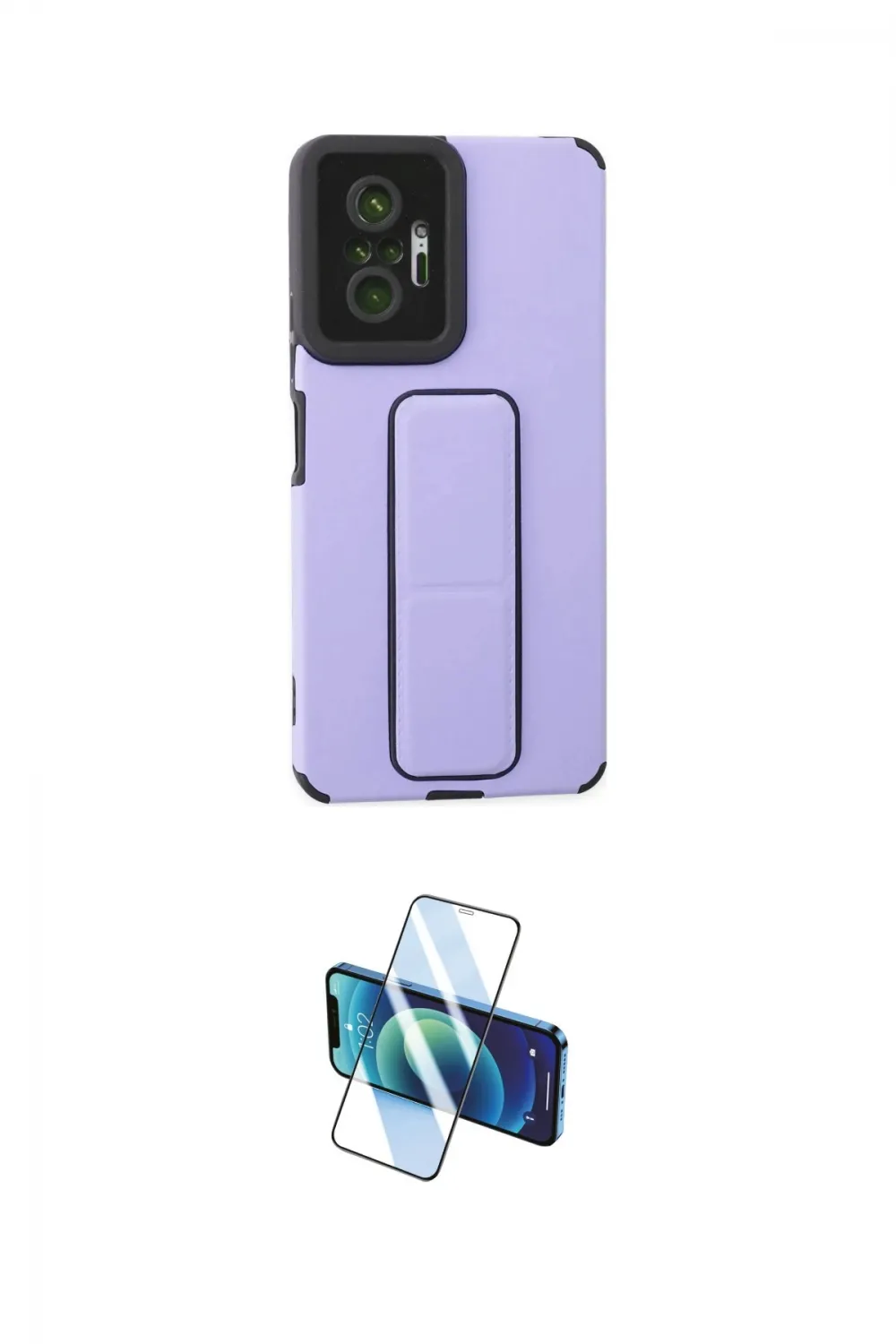 ieg™ Redmi Note 10 Pro Kılıf Çekirdek Yansıma - Siyah 3D Antistatik Cam Ekran Koruyucu