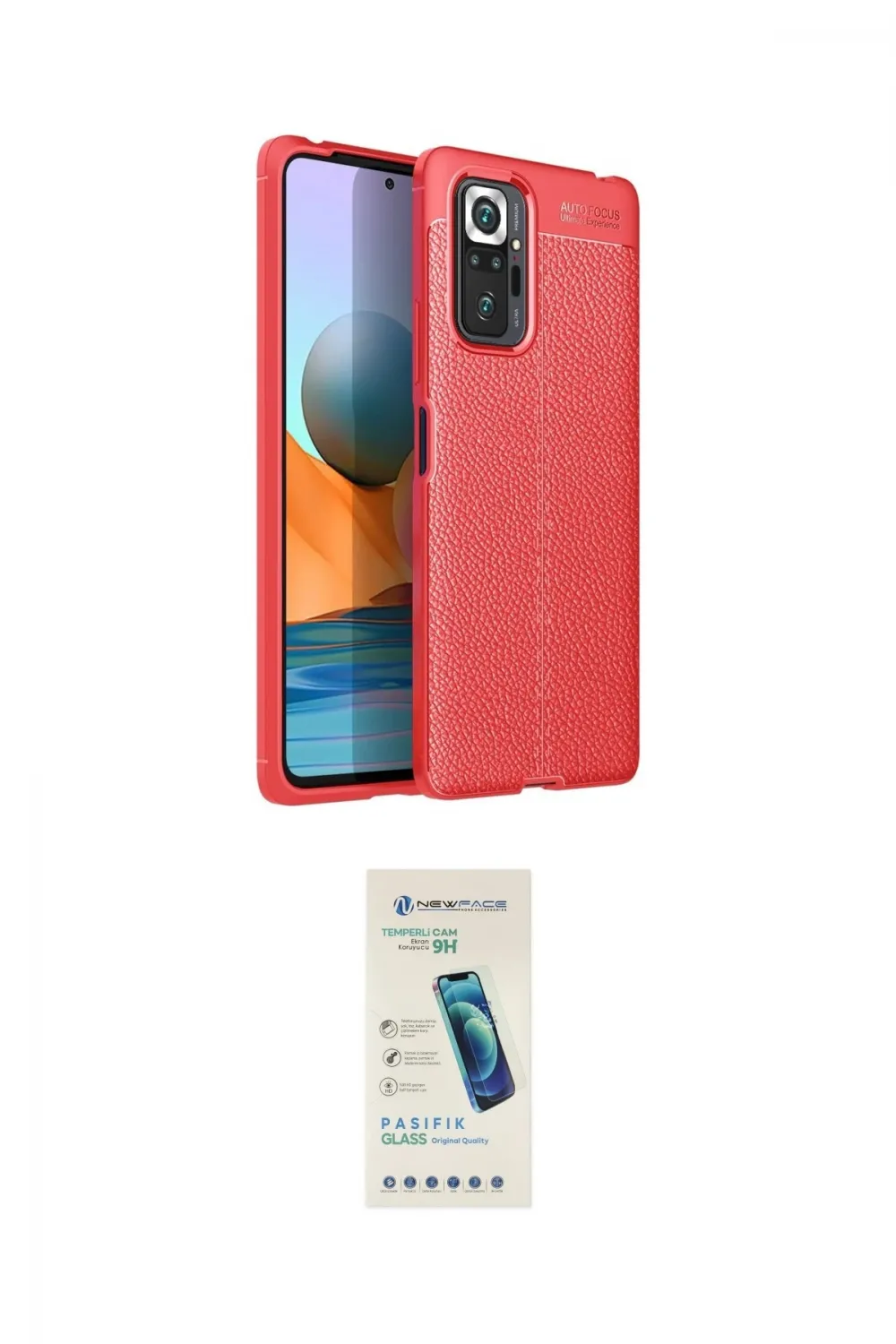 ieg™ Redmi Note 10 Pro Kılıf Doruk Klasik Özel Seri - Şeffaf Pasifik Cam Ekran Koruyucu