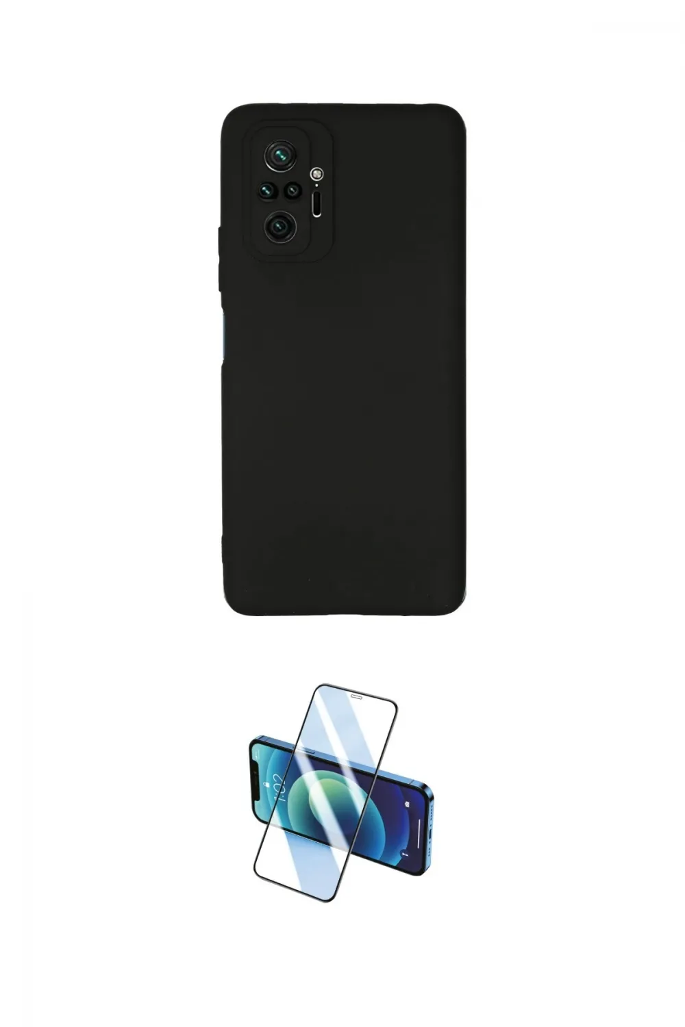 ieg™ Redmi Note 10 Pro Kılıf Kozmos Yansıma Özel Seri - Siyah 3D Antistatik Cam Ekran Koruyucu