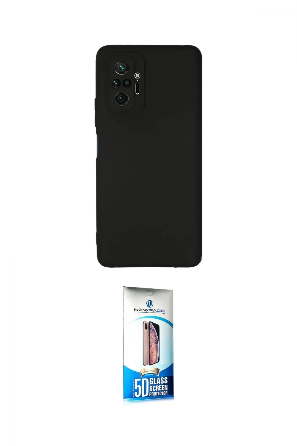 ieg™ Redmi Note 10 Pro Kılıf Kozmos Yansıma Özel Seri - Siyah 5D Eko Cam Ekran Koruyucu
