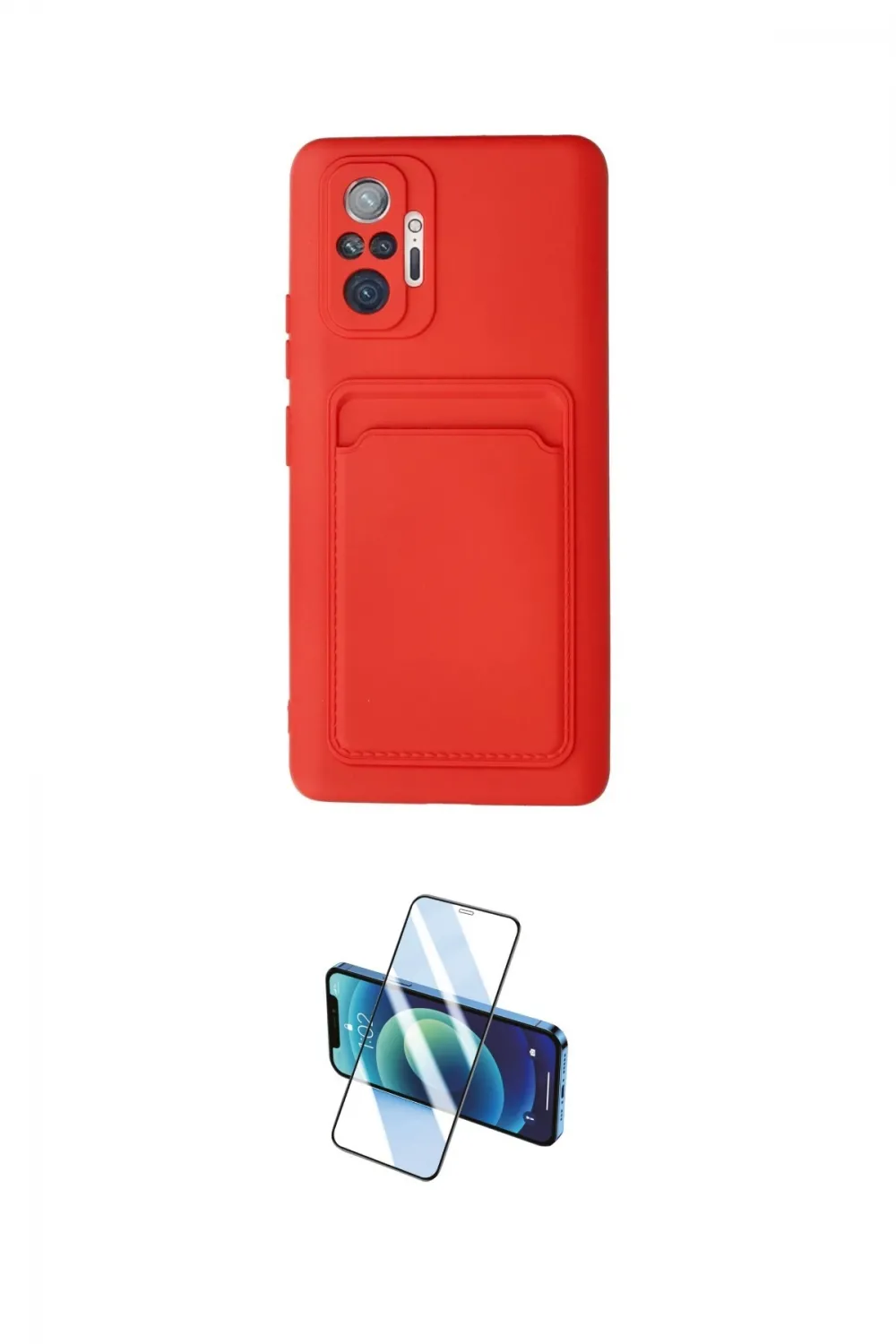 ieg™ Redmi Note 10 Pro Kılıf Vadi Çizgi Prime - Siyah 3D Antistatik Cam Ekran Koruyucu