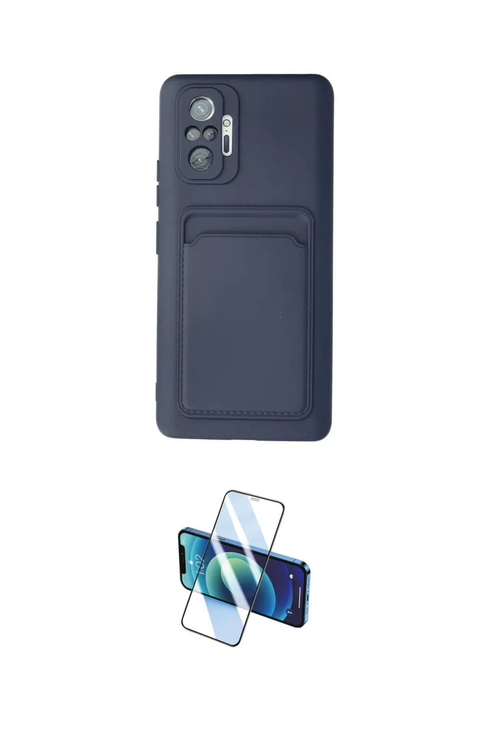 ieg™ Redmi Note 10 Pro Kılıf Vadi Çizgi Prime - Siyah 3D Antistatik Cam Ekran Koruyucu