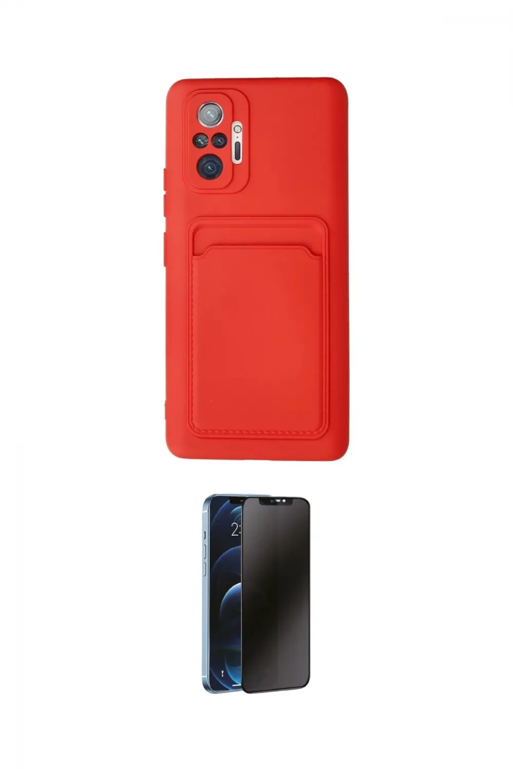 ieg™ Redmi Note 10 Pro Kılıf Vadi Çizgi Prime - Siyah 3D Antistatik Hayalet Cam Ekran Koruyucu