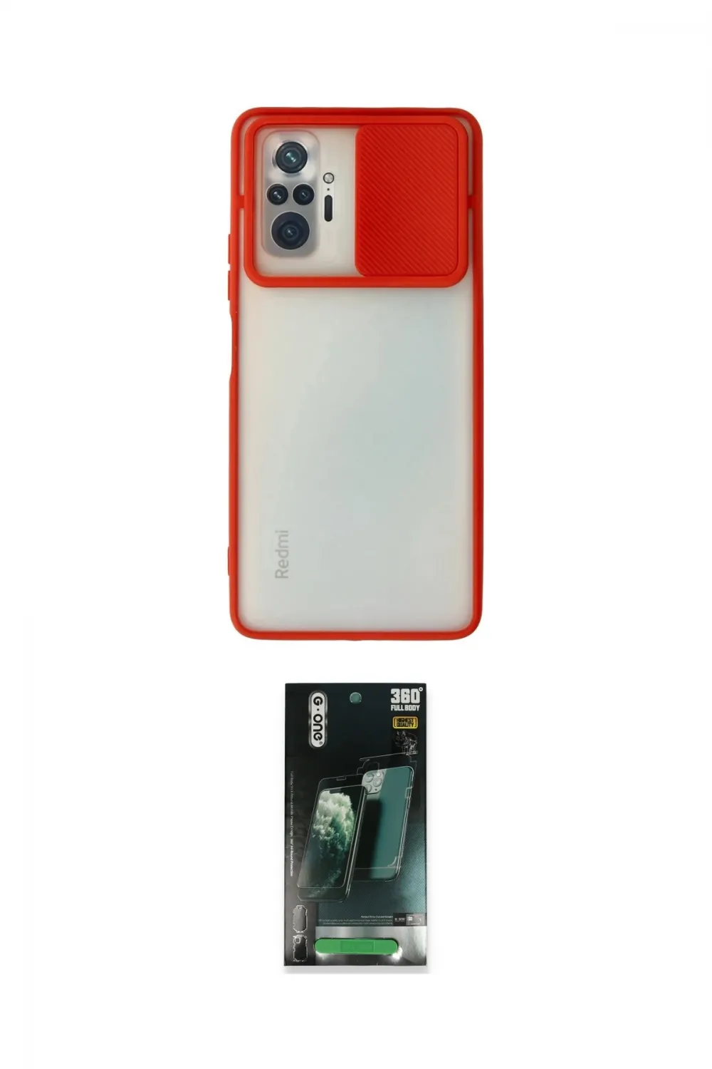 ieg™ Redmi Note 10 Pro Kılıf Vadi Çizgi - Şeffaf 360 Full Body Arka Koruyucu