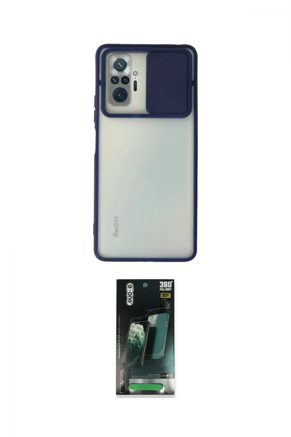 ieg™ Redmi Note 10 Pro Kılıf Vadi Çizgi - Şeffaf 360 Full Body Arka Koruyucu