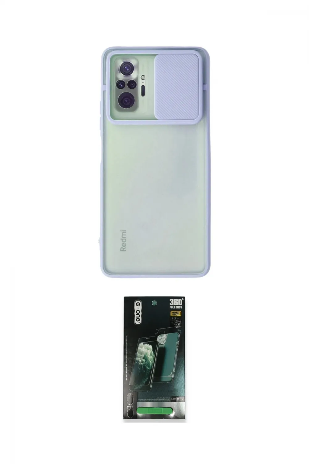 ieg™ Redmi Note 10 Pro Kılıf Vadi Çizgi - Şeffaf 360 Full Body Arka Koruyucu