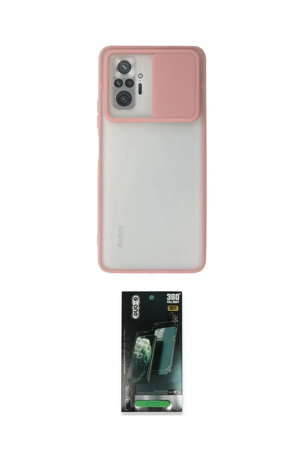 ieg™ Redmi Note 10 Pro Kılıf Vadi Çizgi - Şeffaf 360 Full Body Arka Koruyucu