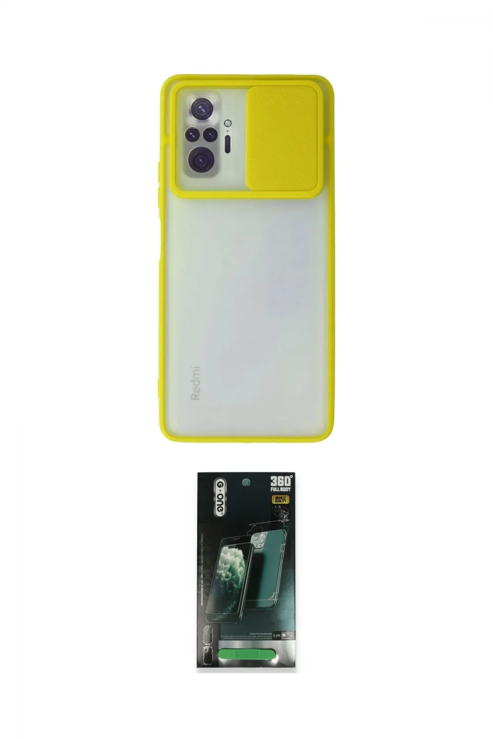 ieg™ Redmi Note 10 Pro Kılıf Vadi Çizgi - Şeffaf 360 Full Body Arka Koruyucu
