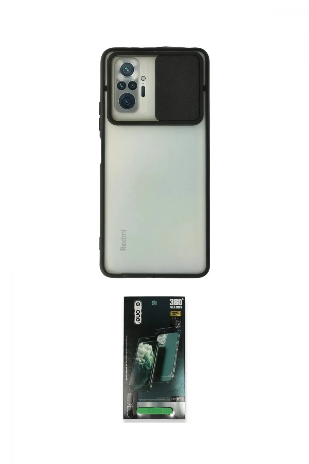 ieg™ Redmi Note 10 Pro Kılıf Vadi Çizgi - Şeffaf 360 Full Body Arka Koruyucu