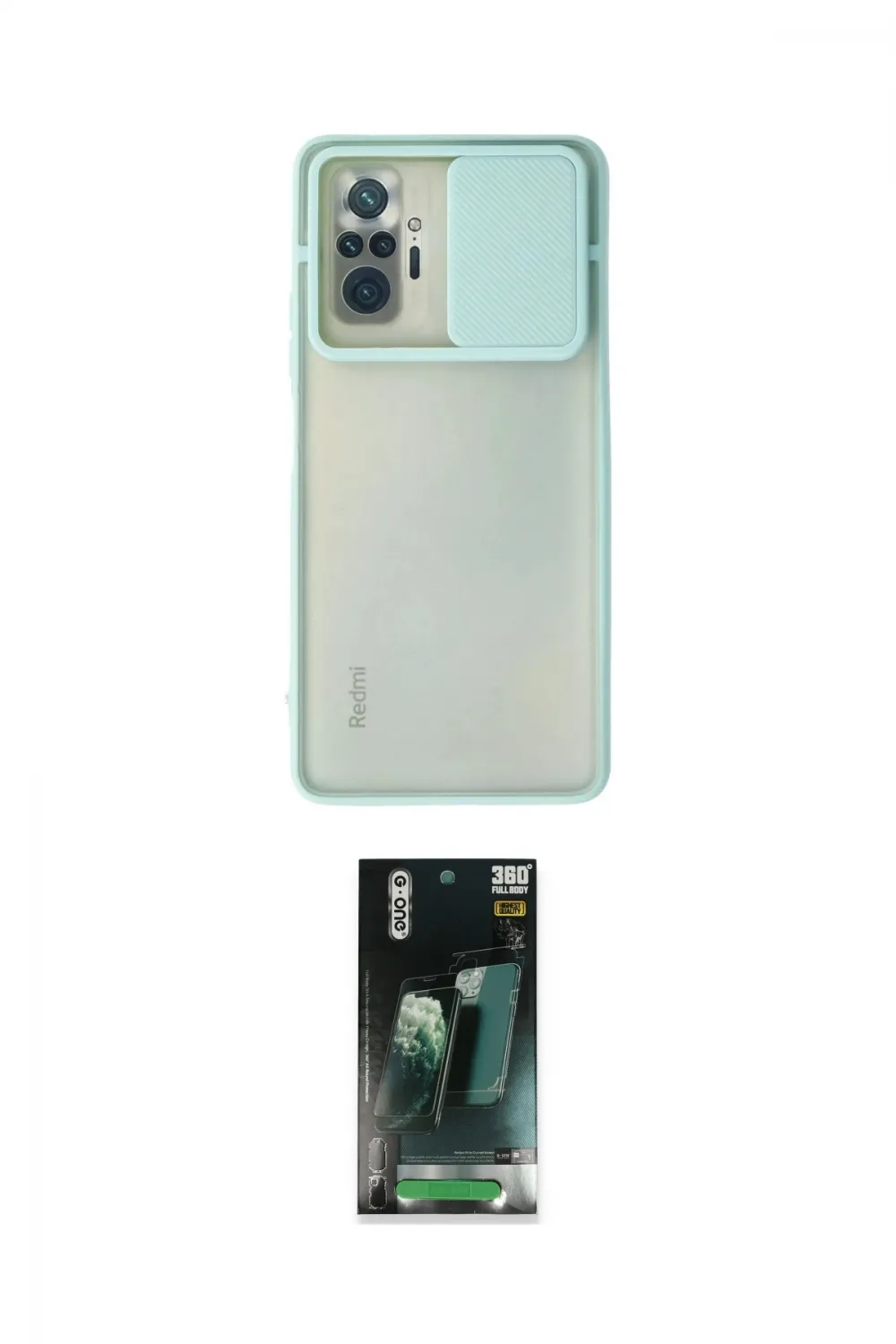 ieg™ Redmi Note 10 Pro Kılıf Vadi Çizgi - Şeffaf 360 Full Body Arka Koruyucu