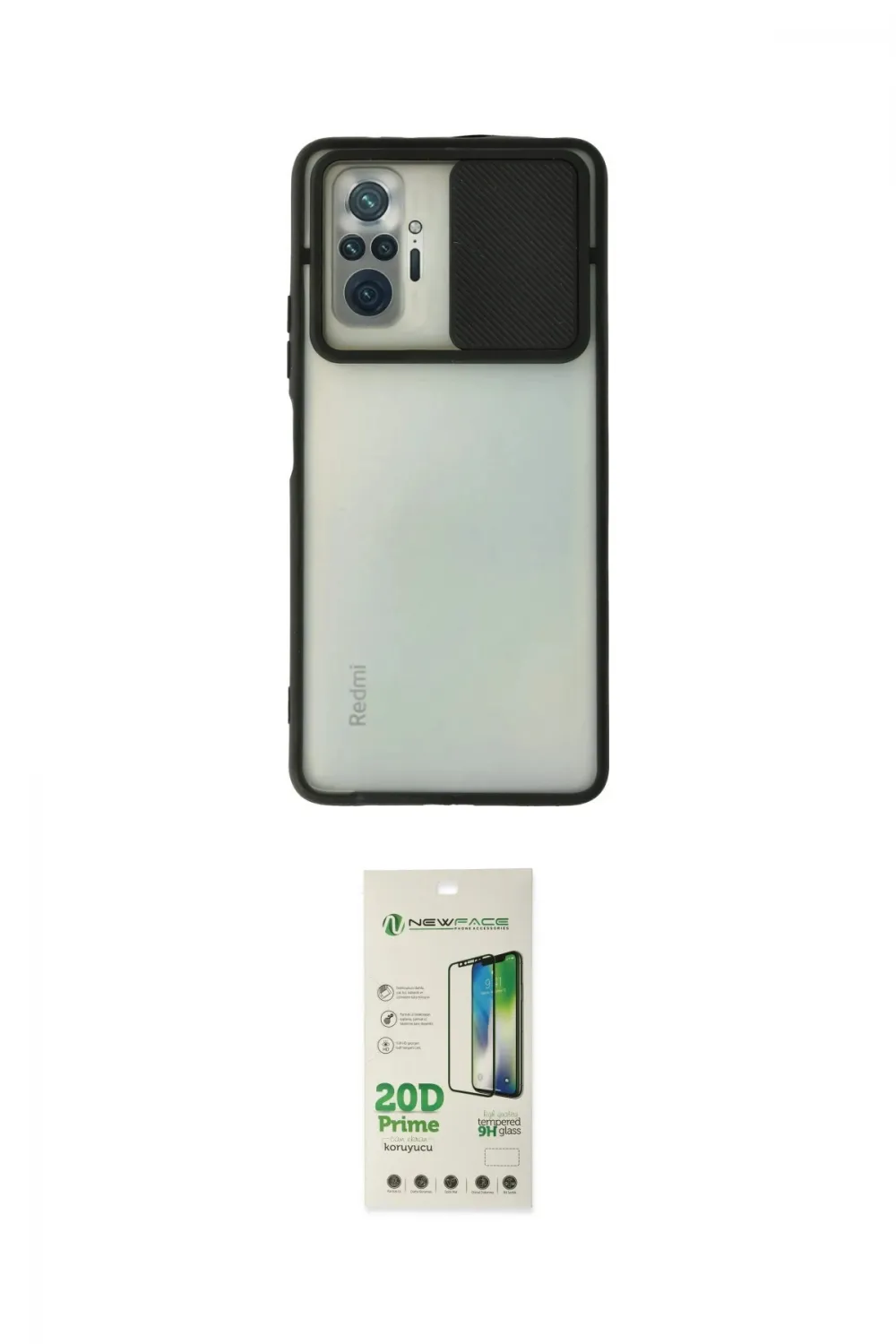 ieg™ Redmi Note 10 Pro Kılıf Vadi Çizgi - Siyah 20D Premium Cam Ekran Koruyucu