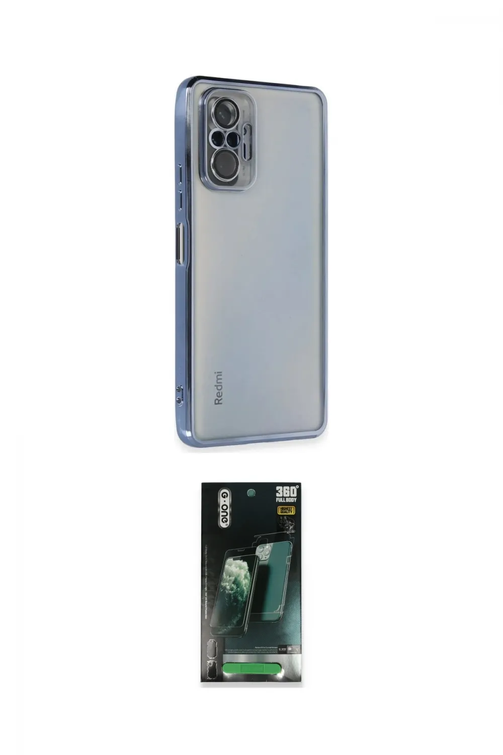 ieg™ Redmi Note 10 Pro Kılıf Vadi Minimal - Şeffaf 360 Full Body Arka Koruyucu