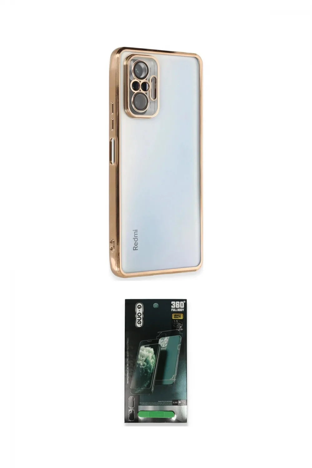 ieg™ Redmi Note 10 Pro Kılıf Vadi Minimal - Şeffaf 360 Full Body Arka Koruyucu