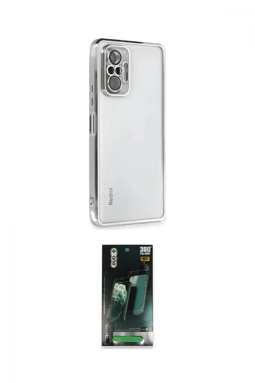 ieg™ Redmi Note 10 Pro Kılıf Vadi Minimal - Şeffaf 360 Full Body Arka Koruyucu