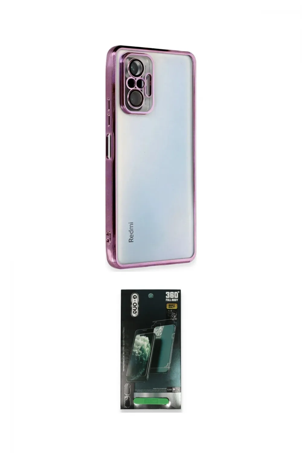 ieg™ Redmi Note 10 Pro Kılıf Vadi Minimal - Şeffaf 360 Full Body Arka Koruyucu