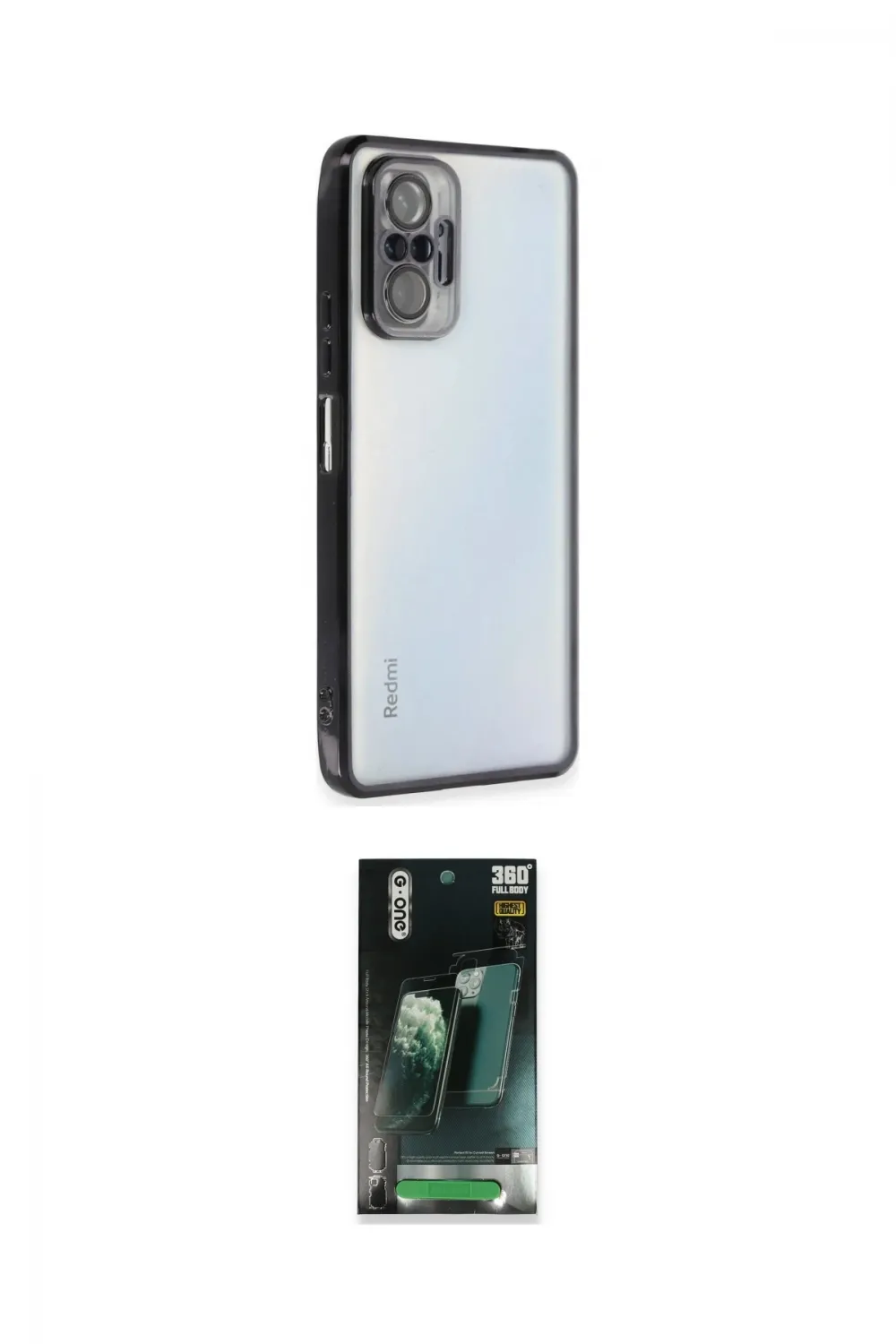 ieg™ Redmi Note 10 Pro Kılıf Vadi Minimal - Şeffaf 360 Full Body Arka Koruyucu