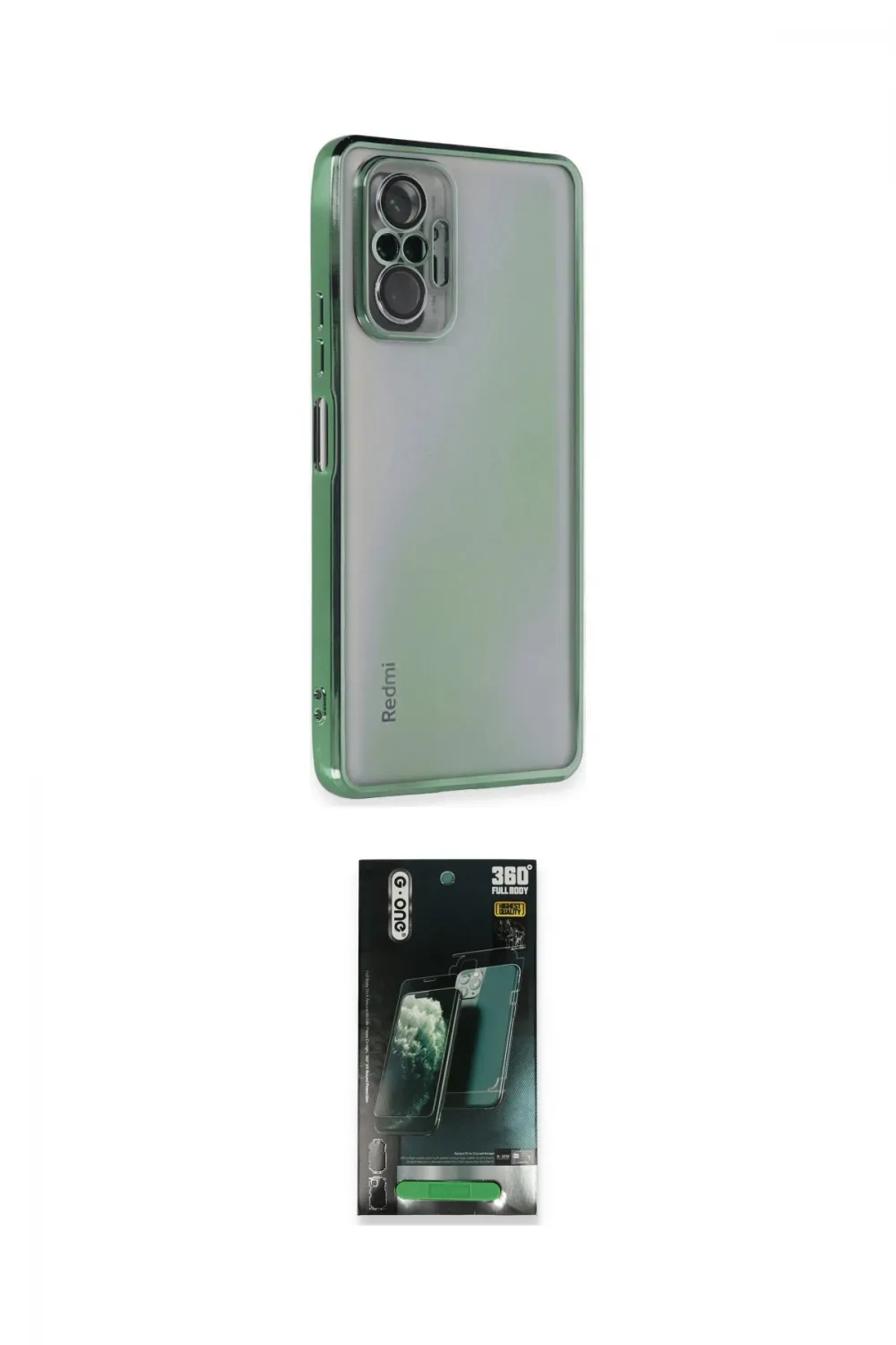 ieg™ Redmi Note 10 Pro Kılıf Vadi Minimal - Şeffaf 360 Full Body Arka Koruyucu